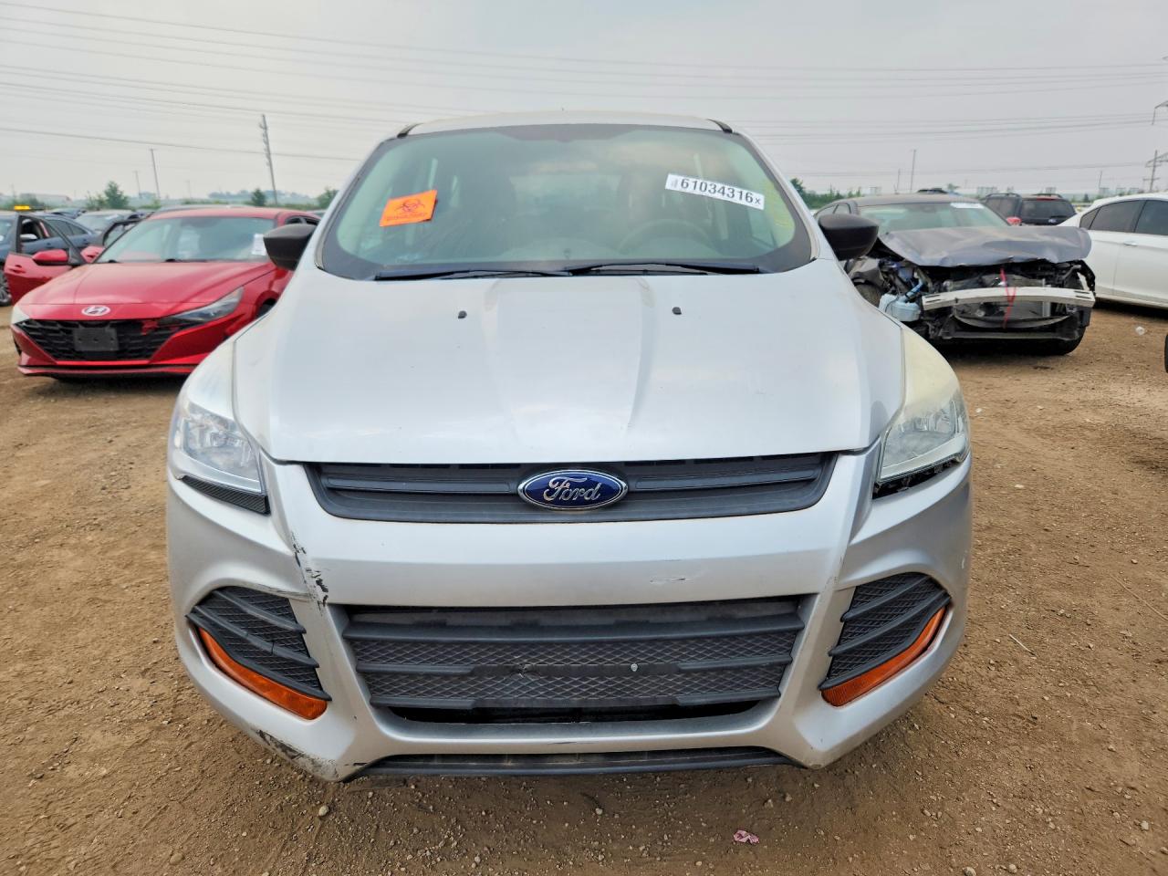 2014 Ford Escape S Silver vin: 1FMCU0F71EUA43568