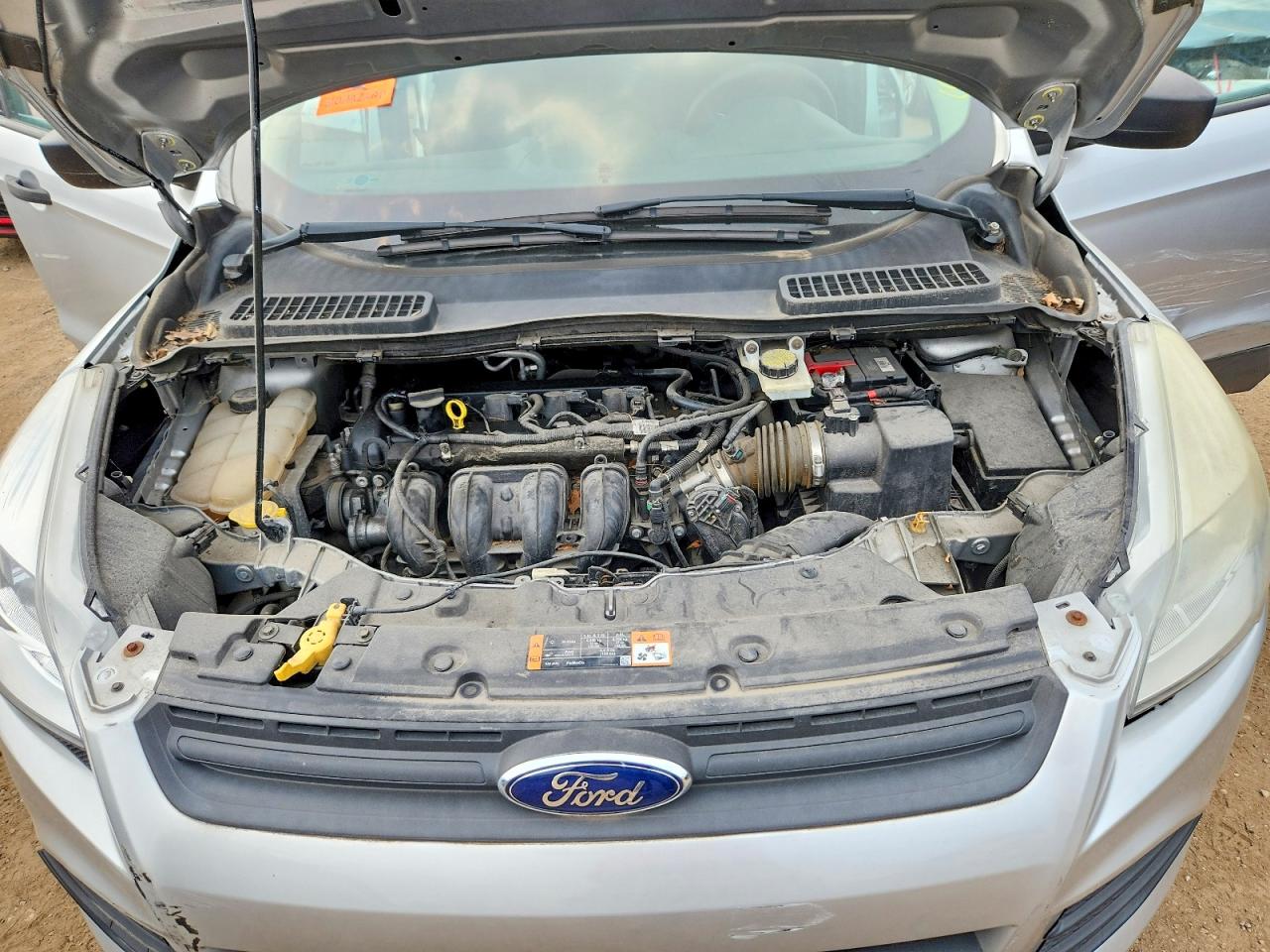 2014 Ford Escape S Silver vin: 1FMCU0F71EUA43568