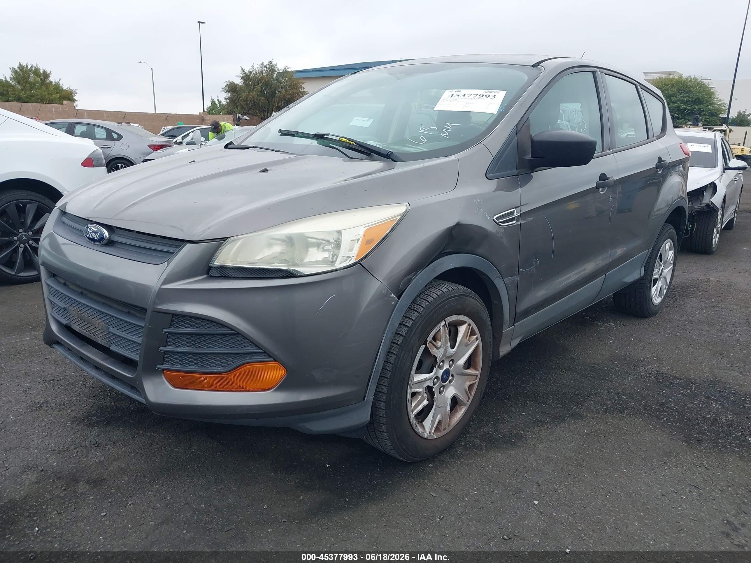 2014 Ford Escape S Gray vin: 1FMCU0F71EUA43733