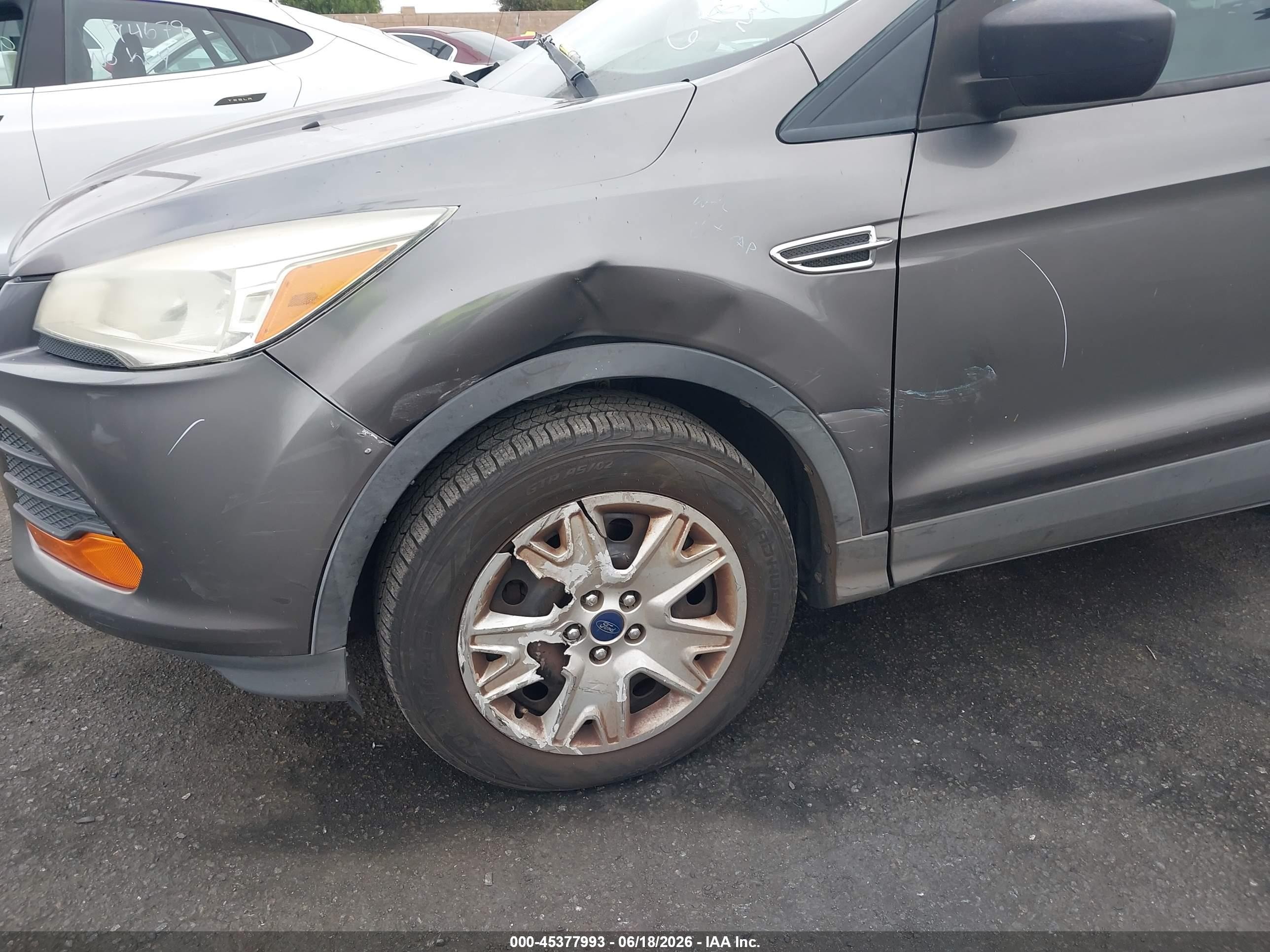 2014 Ford Escape S Gray vin: 1FMCU0F71EUA43733