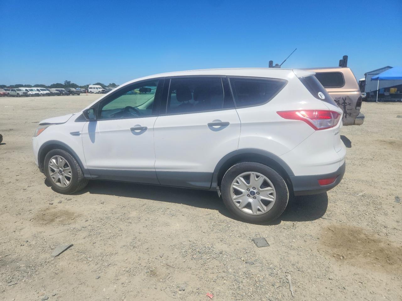 2014 Ford Escape S White vin: 1FMCU0F71EUA93810