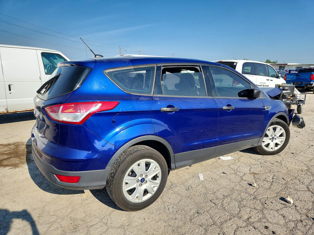 2014 Ford Escape S Blue vin: 1FMCU0F71EUB06913