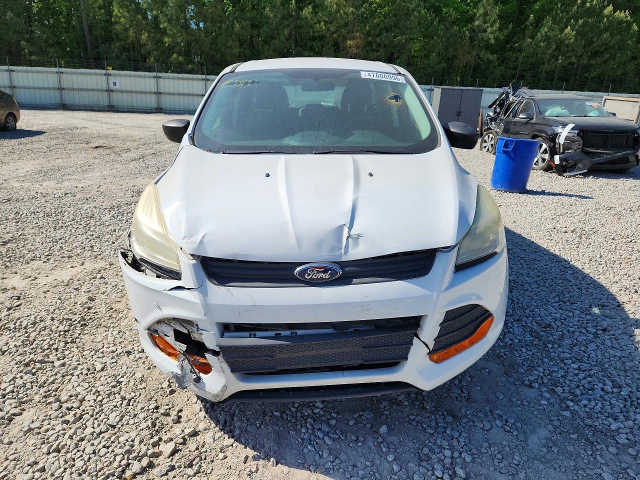 2014 Ford Escape S White vin: 1FMCU0F71EUB22075
