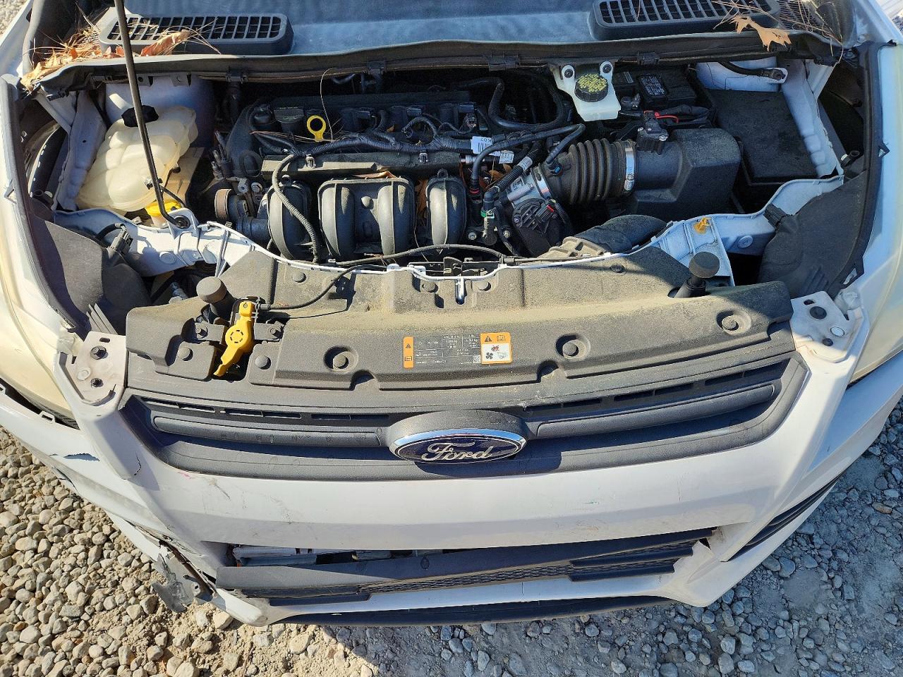 2014 Ford Escape S White vin: 1FMCU0F71EUB22075