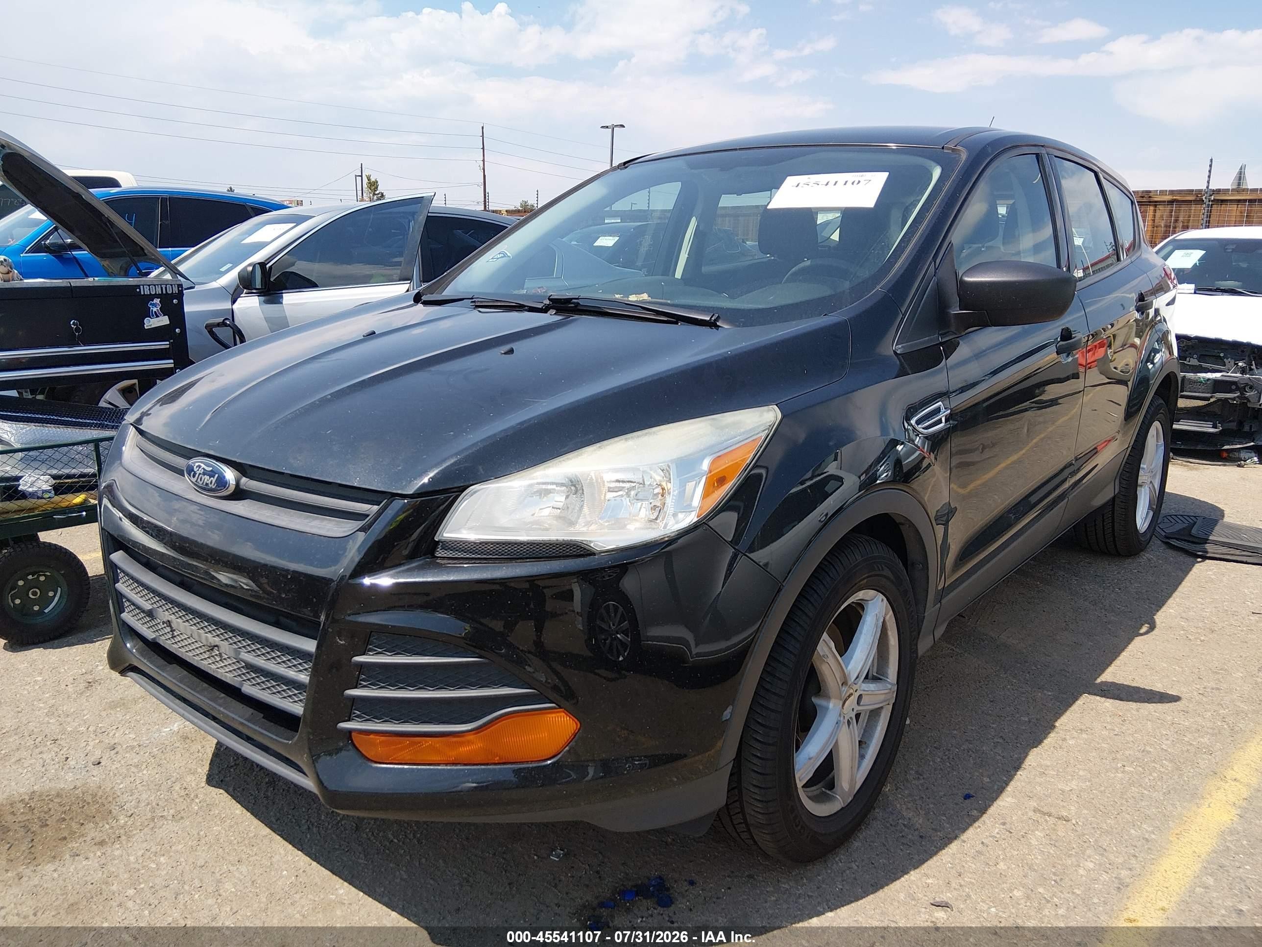 2014 Ford Escape S Black vin: 1FMCU0F71EUC21642
