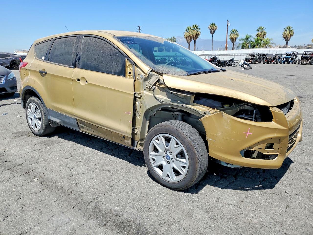 2014 Ford Escape S Gold vin: 1FMCU0F71EUC68699