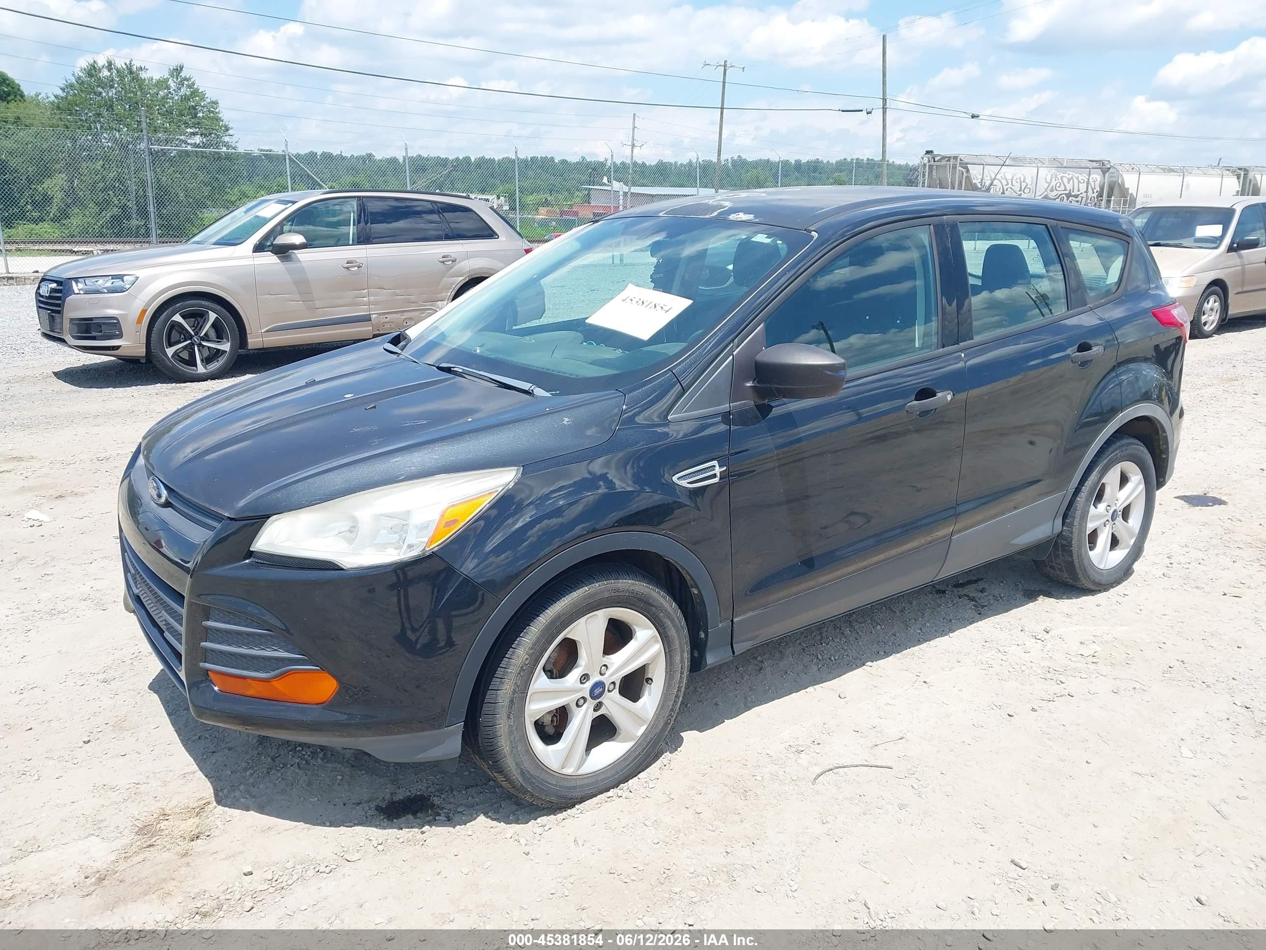 2014 Ford Escape S Black vin: 1FMCU0F71EUD62596