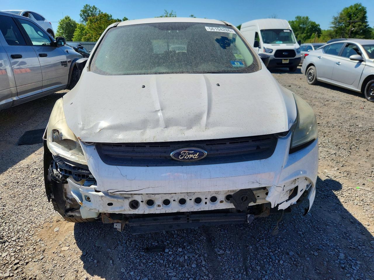 2014 Ford Escape S White vin: 1FMCU0F71EUE54663