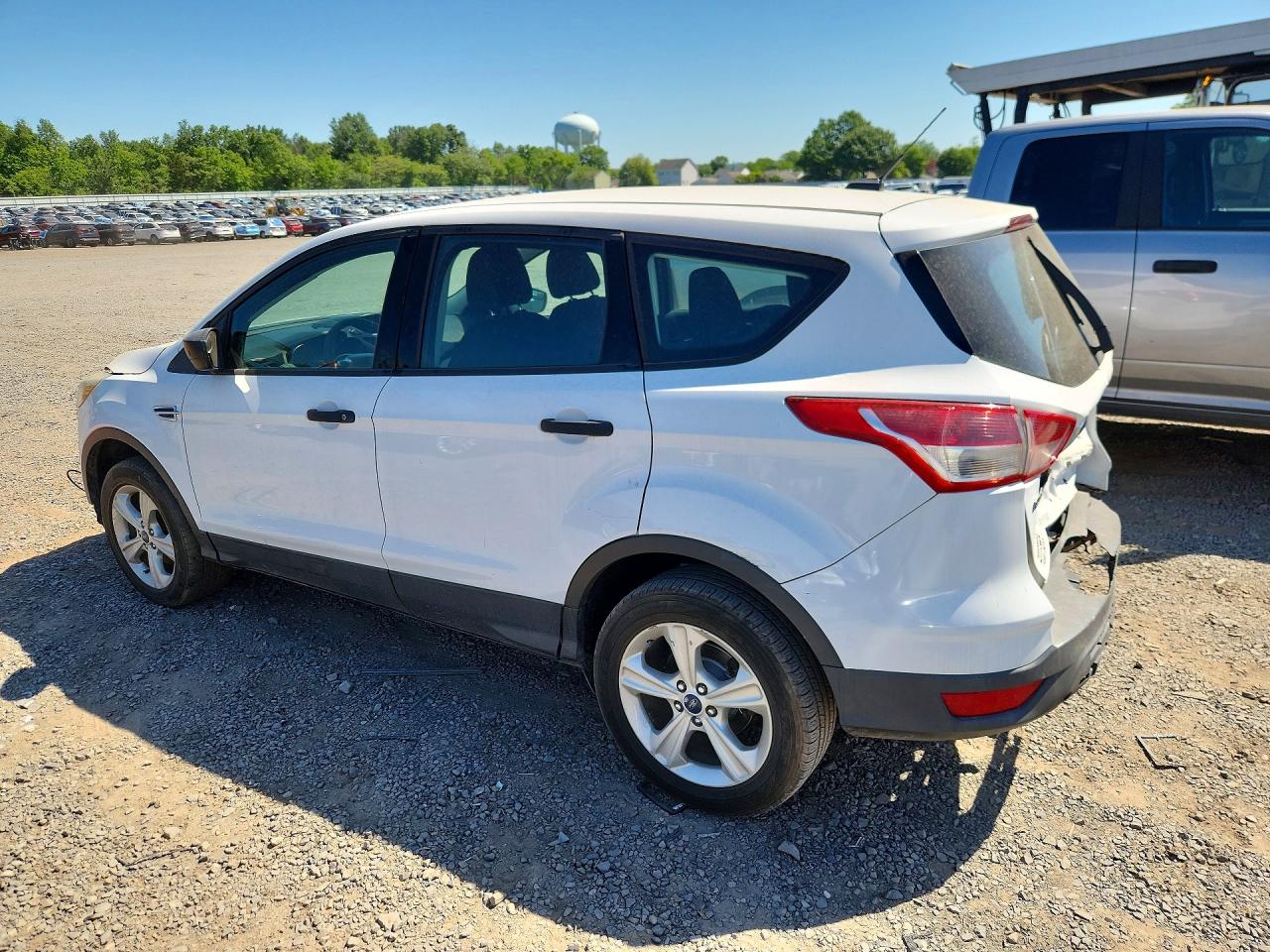 2014 Ford Escape S White vin: 1FMCU0F71EUE54663