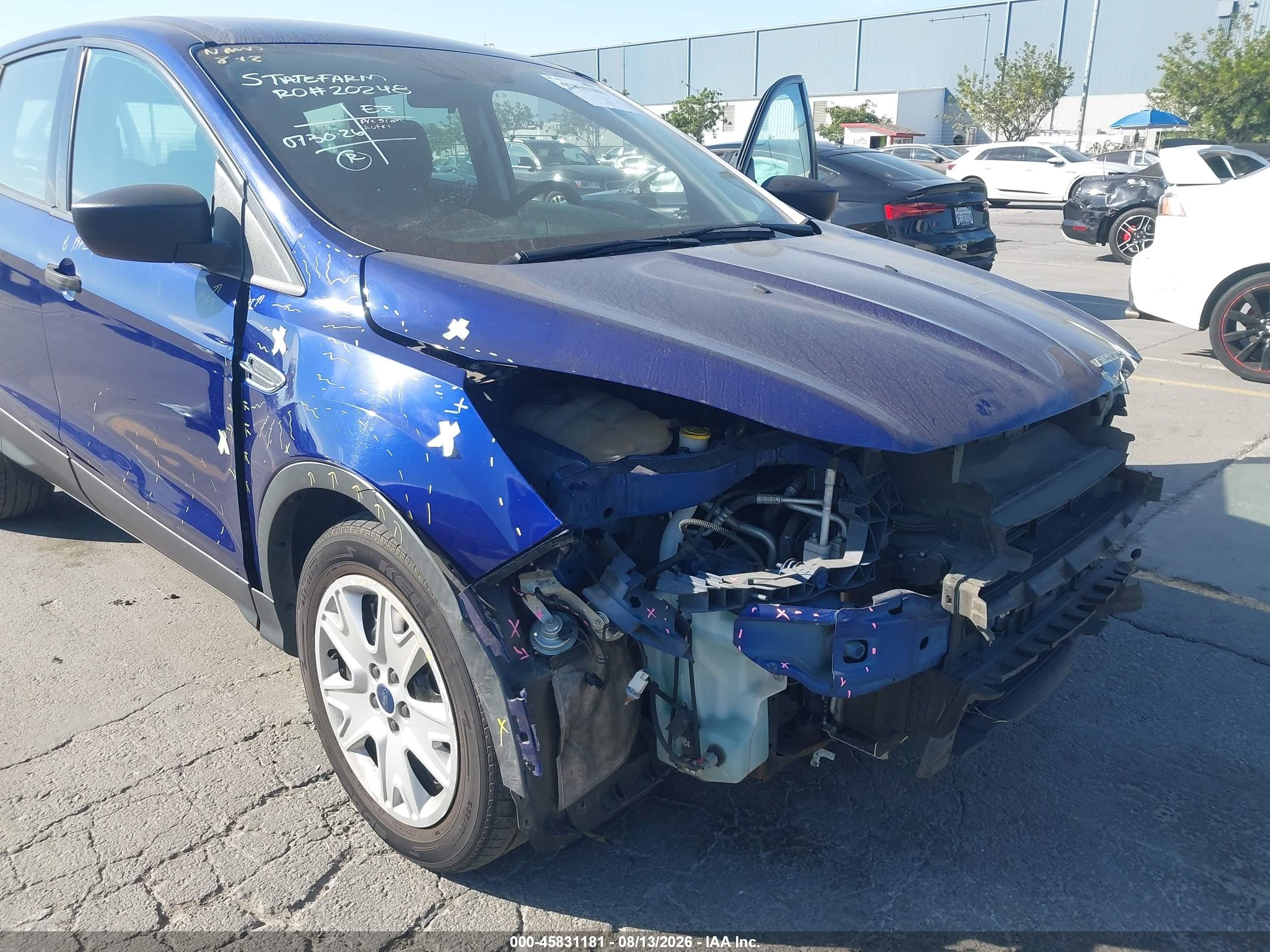 2015 Ford Escape S Blue vin: 1FMCU0F71FUA36864