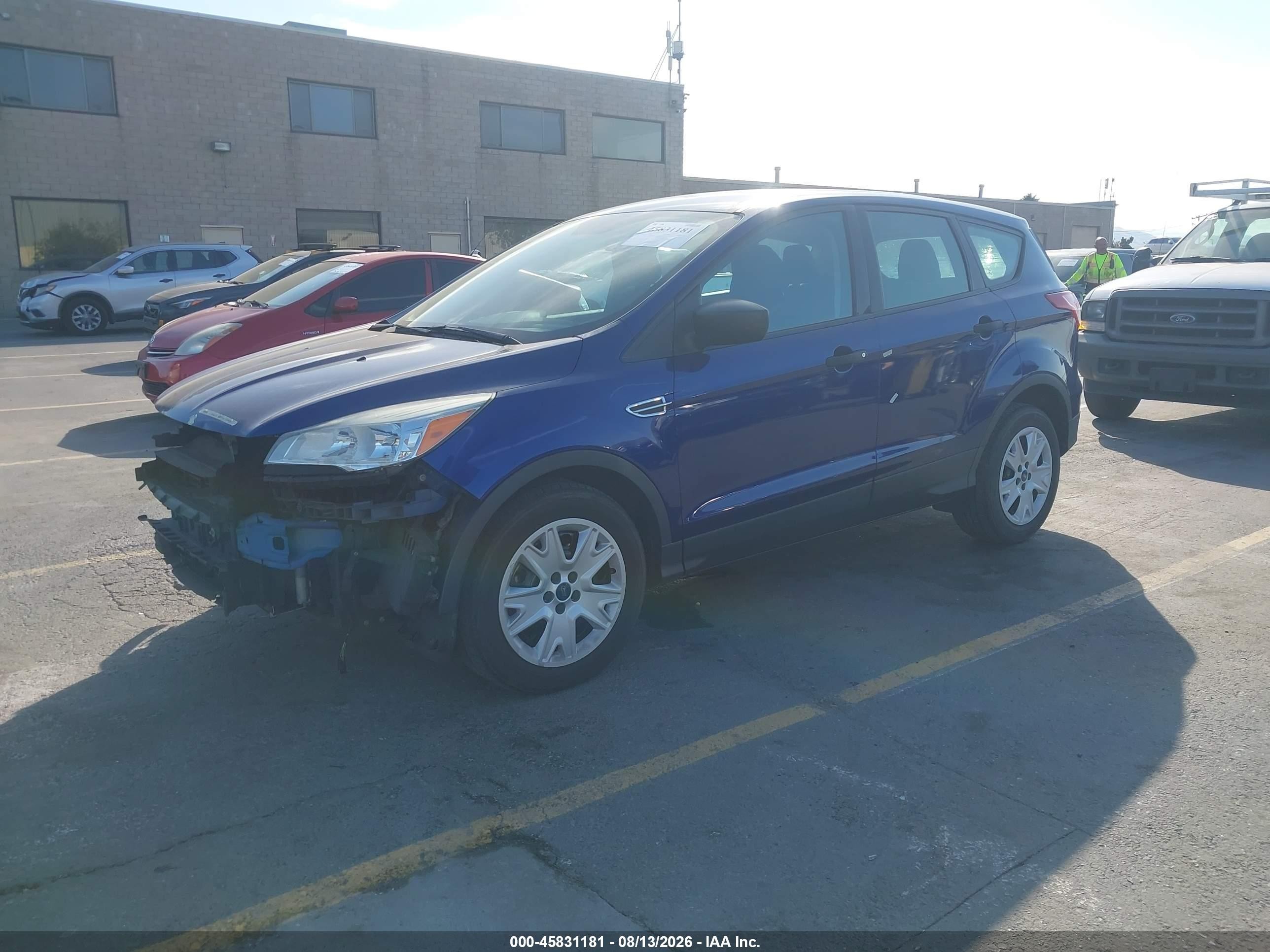 2015 Ford Escape S Blue vin: 1FMCU0F71FUA36864
