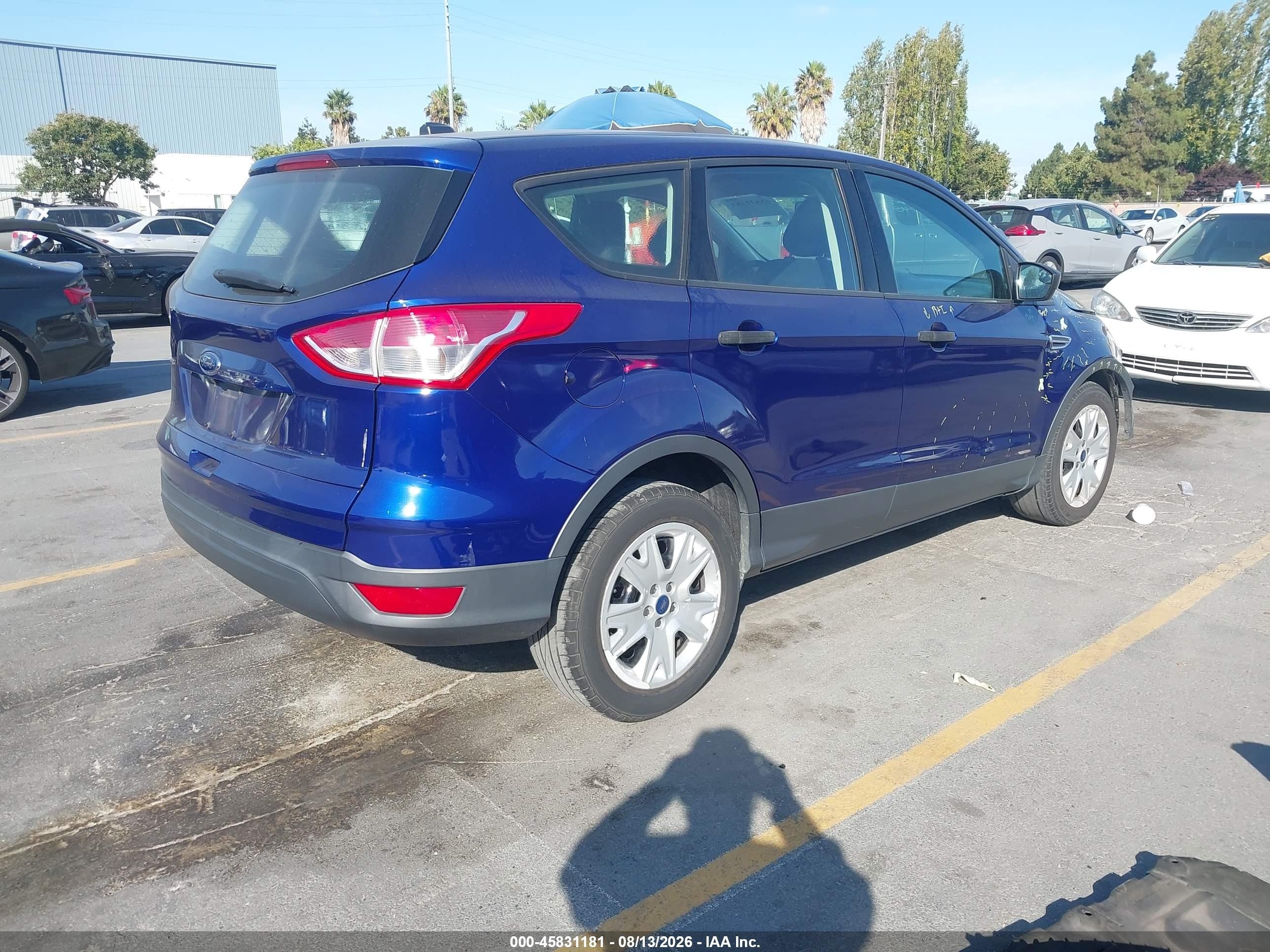 2015 Ford Escape S Blue vin: 1FMCU0F71FUA36864