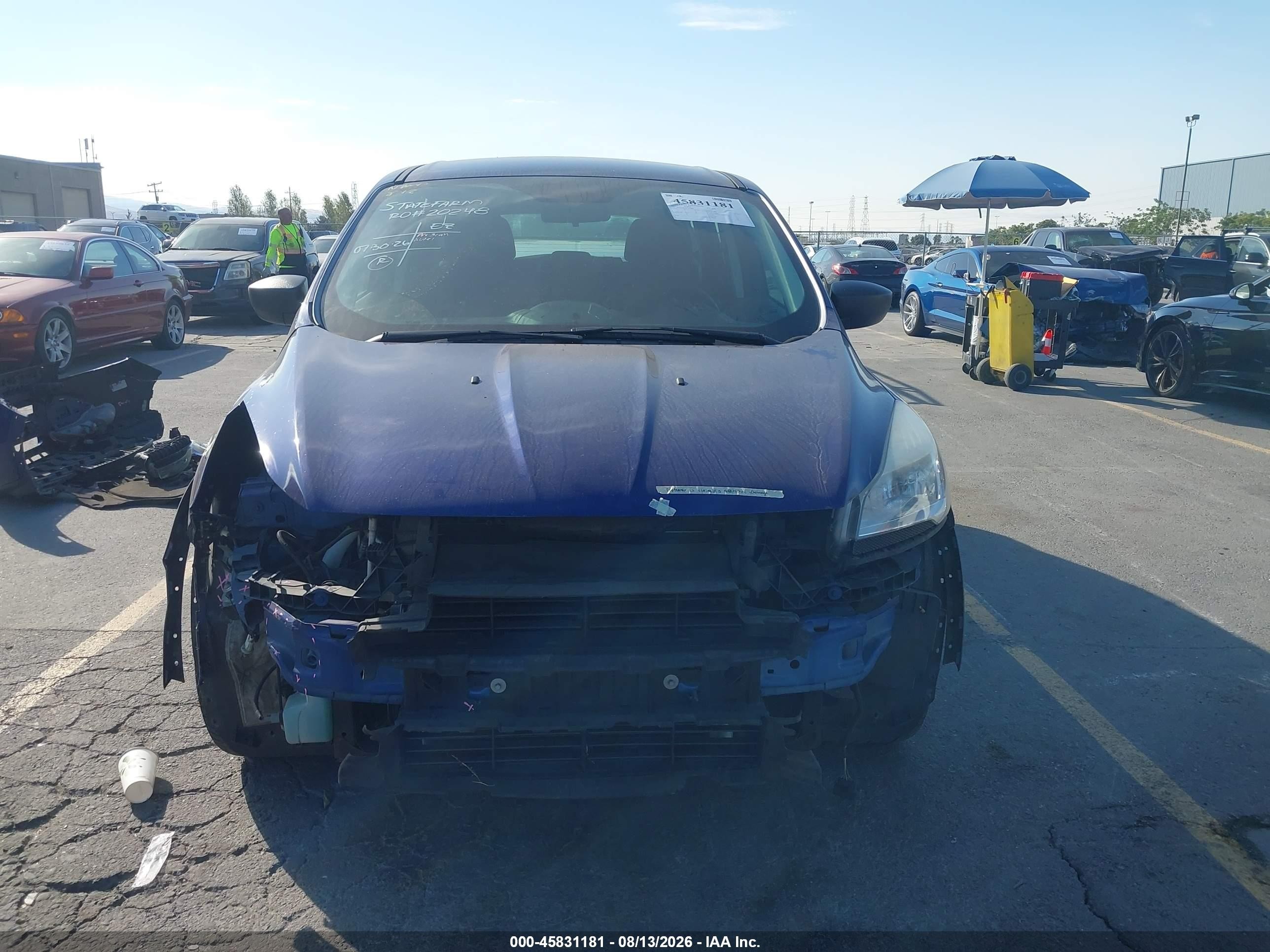 2015 Ford Escape S Blue vin: 1FMCU0F71FUA36864