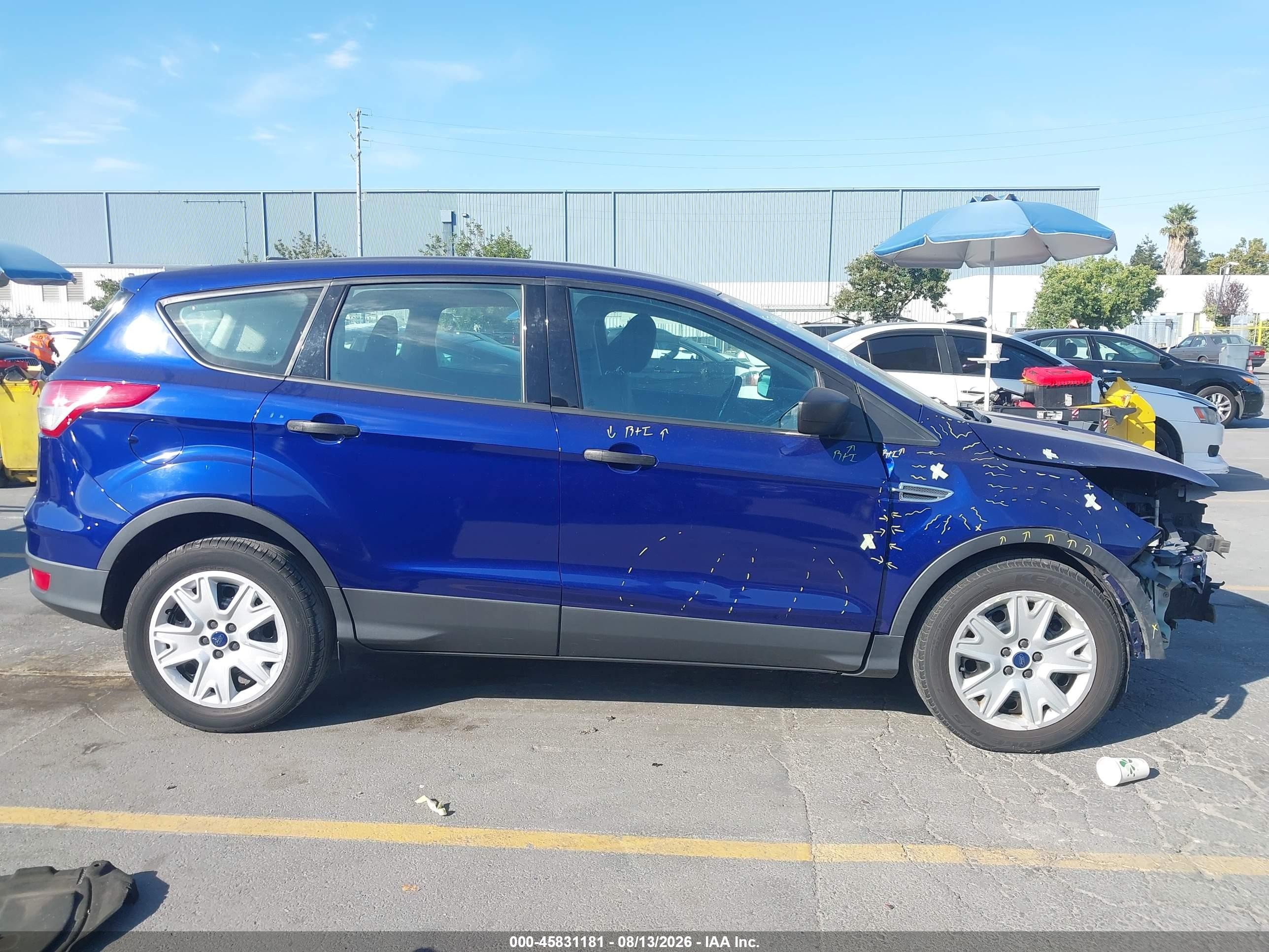2015 Ford Escape S Blue vin: 1FMCU0F71FUA36864