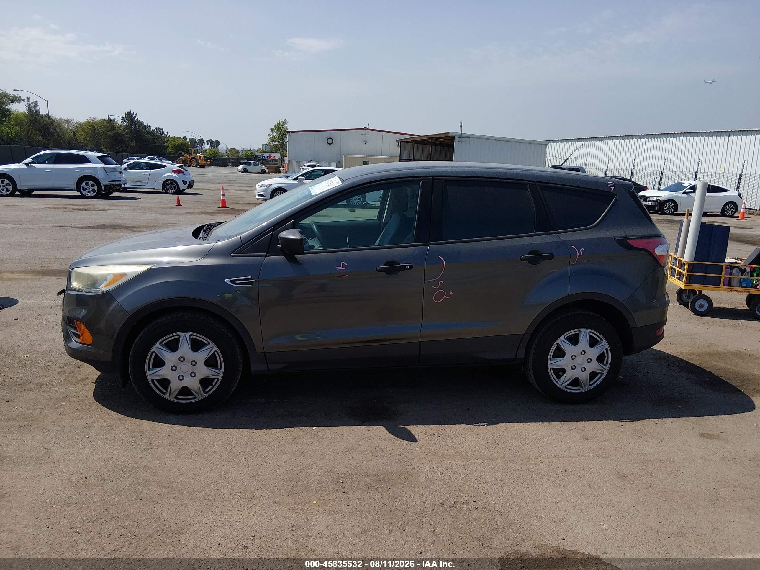 2017 Ford Escape S Gray vin: 1FMCU0F71HUD12186