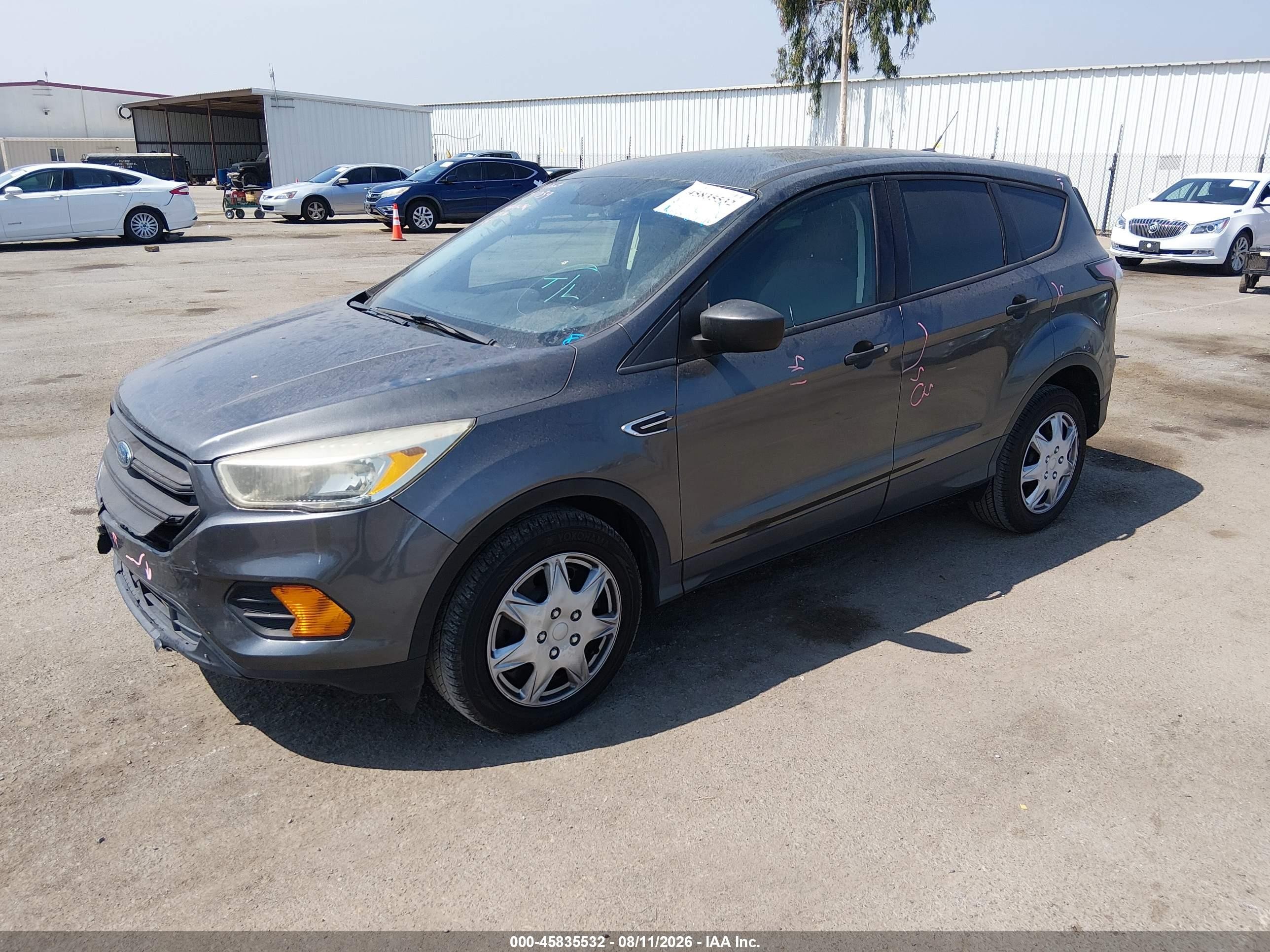 2017 Ford Escape S Gray vin: 1FMCU0F71HUD12186