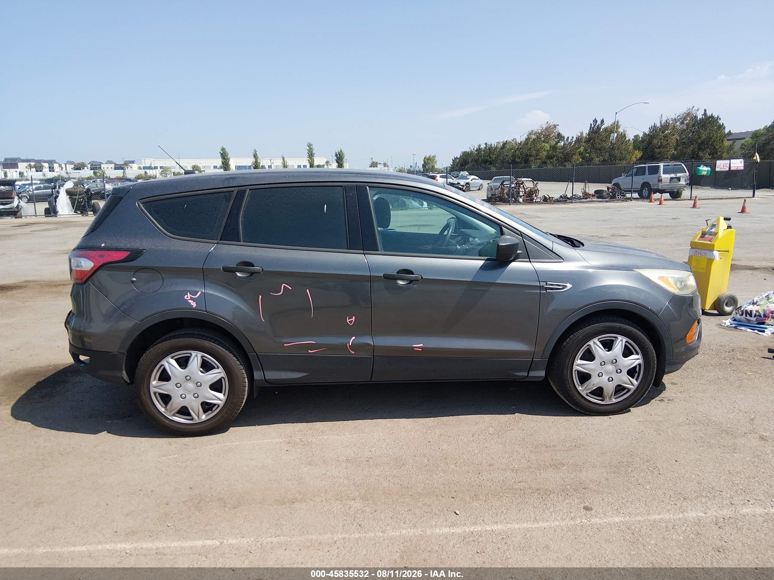 2017 Ford Escape S Gray vin: 1FMCU0F71HUD12186
