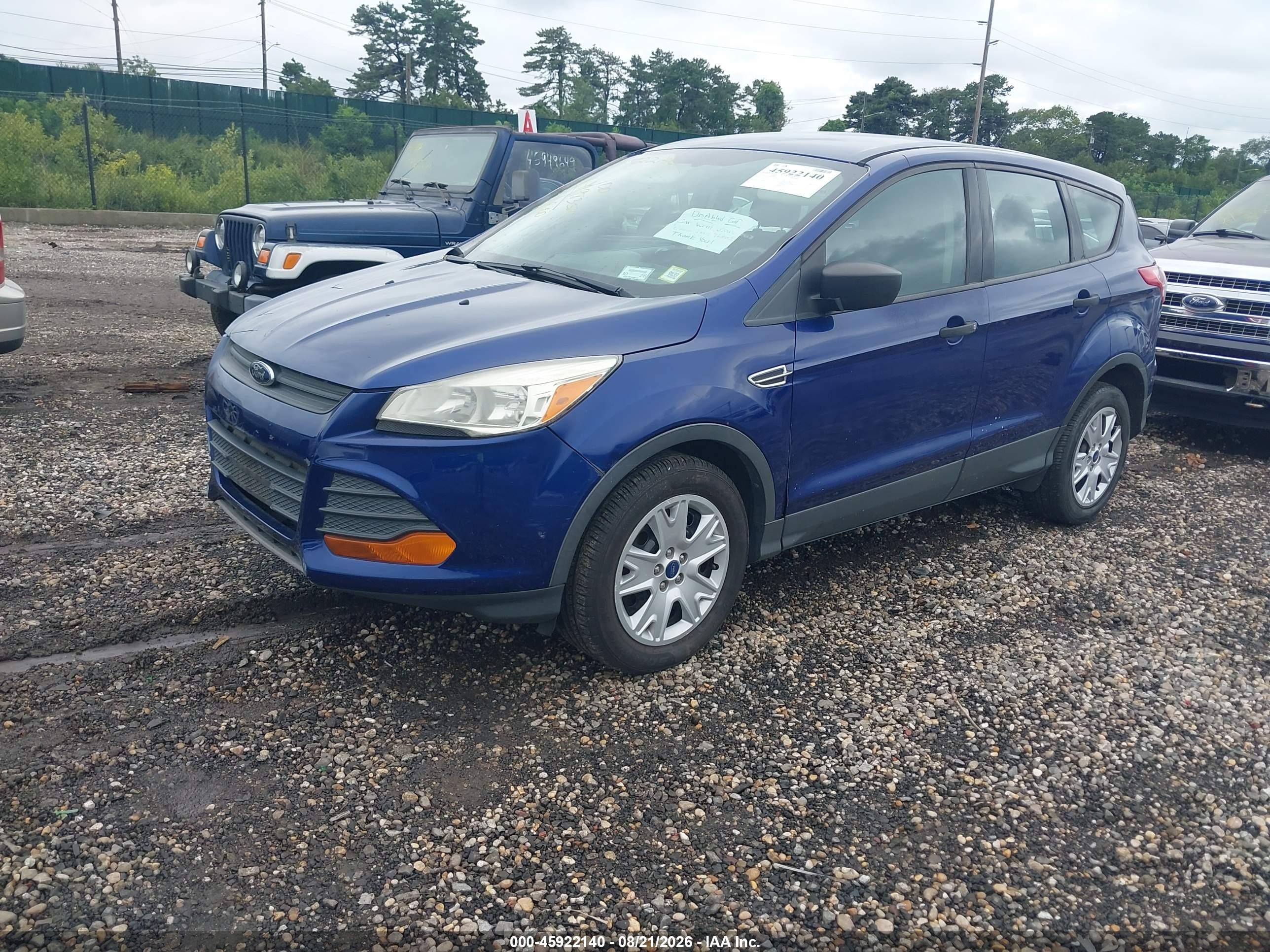 2013 Ford Escape S Blue vin: 1FMCU0F72DUB68156