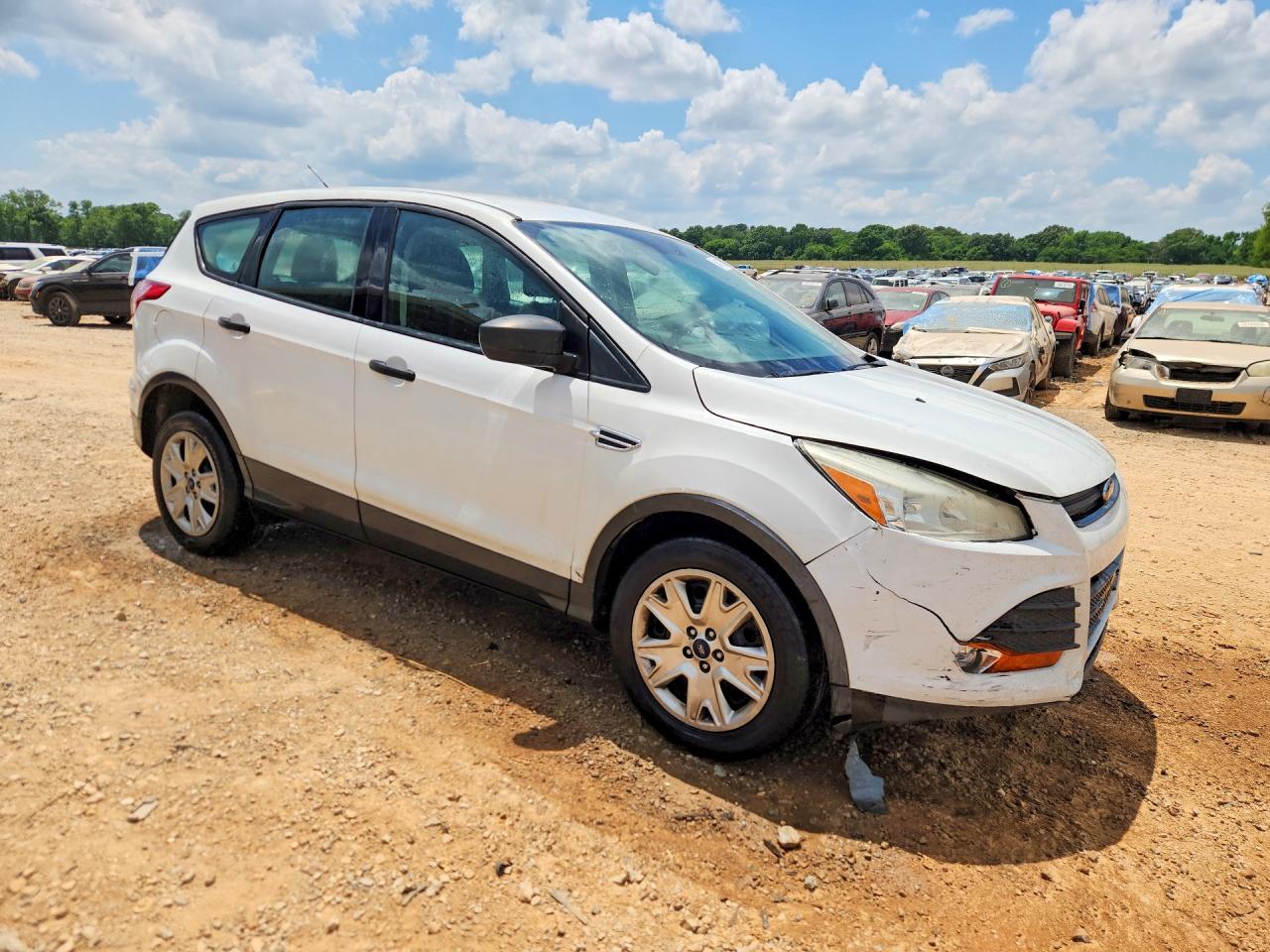 2013 Ford Escape S White vin: 1FMCU0F72DUC03763