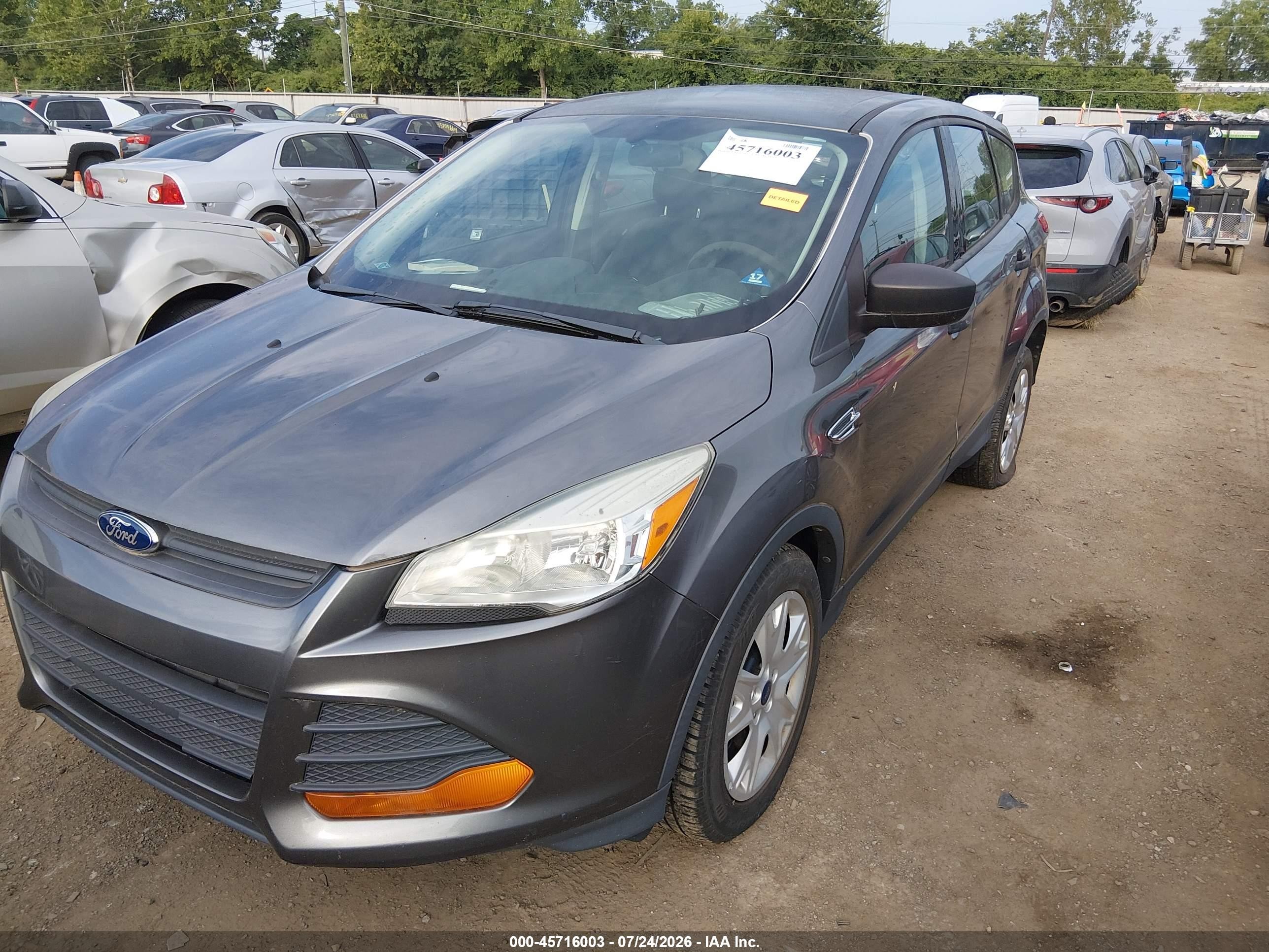 2014 Ford Escape S Gray vin: 1FMCU0F72EUA06870