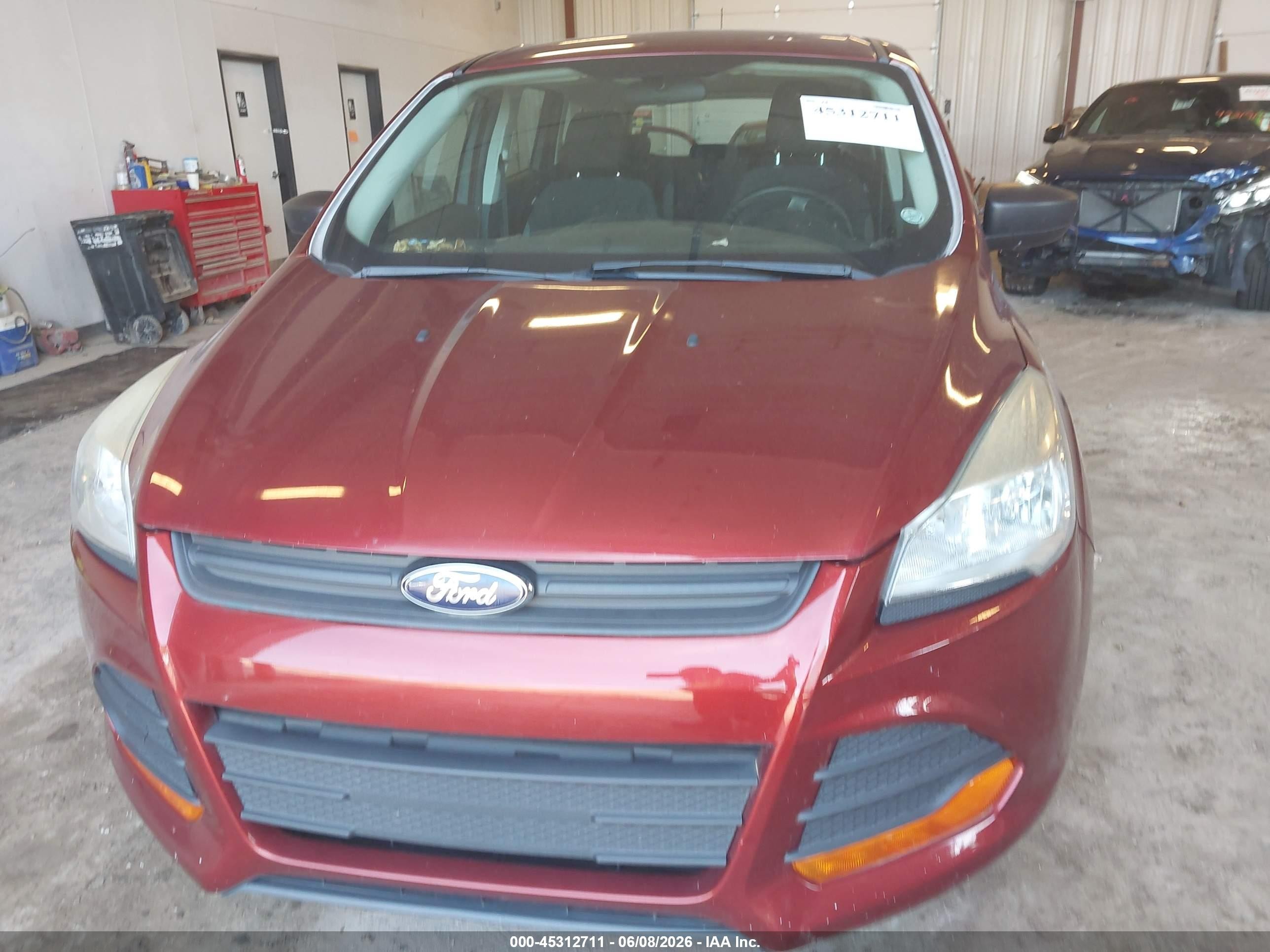 2014 Ford Escape S Red vin: 1FMCU0F72EUB60124