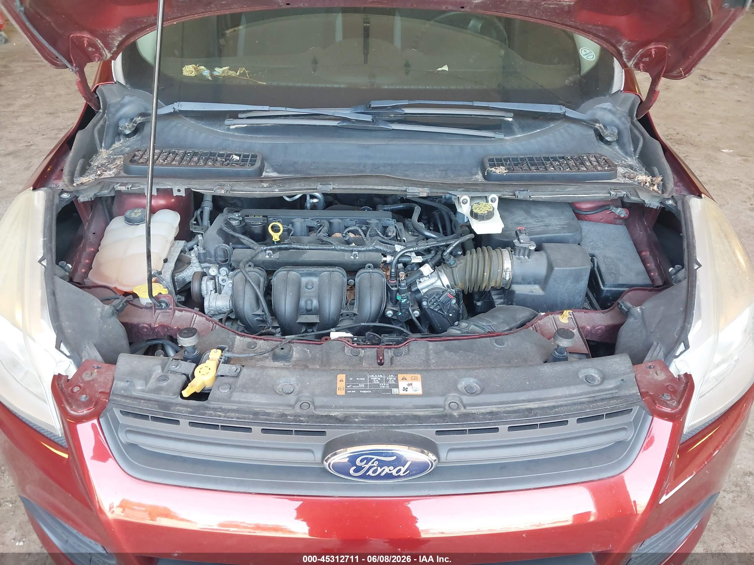 2014 Ford Escape S Red vin: 1FMCU0F72EUB60124