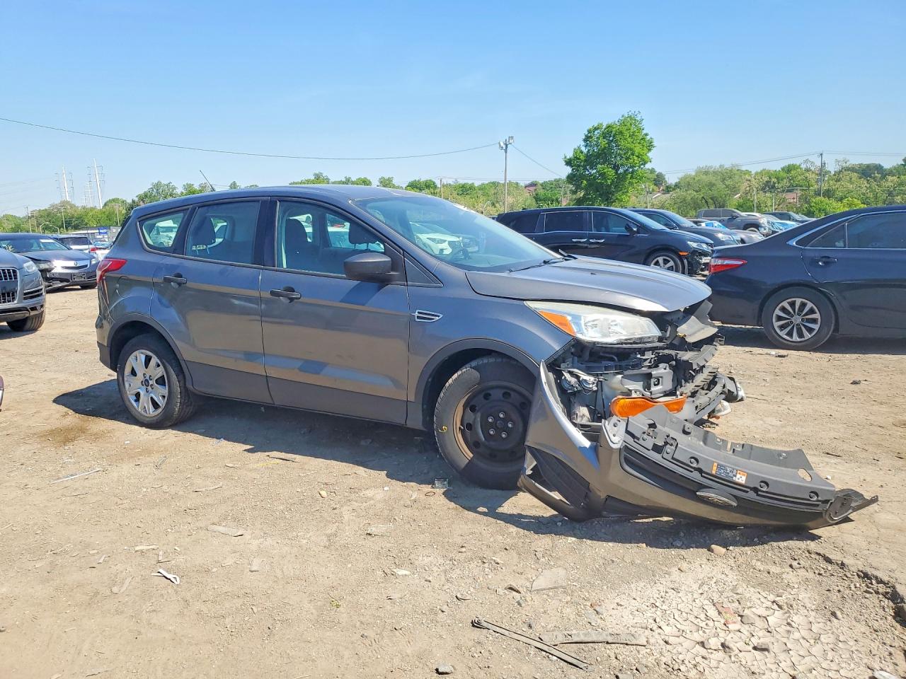 2014 Ford Escape S Gray vin: 1FMCU0F72EUB93656