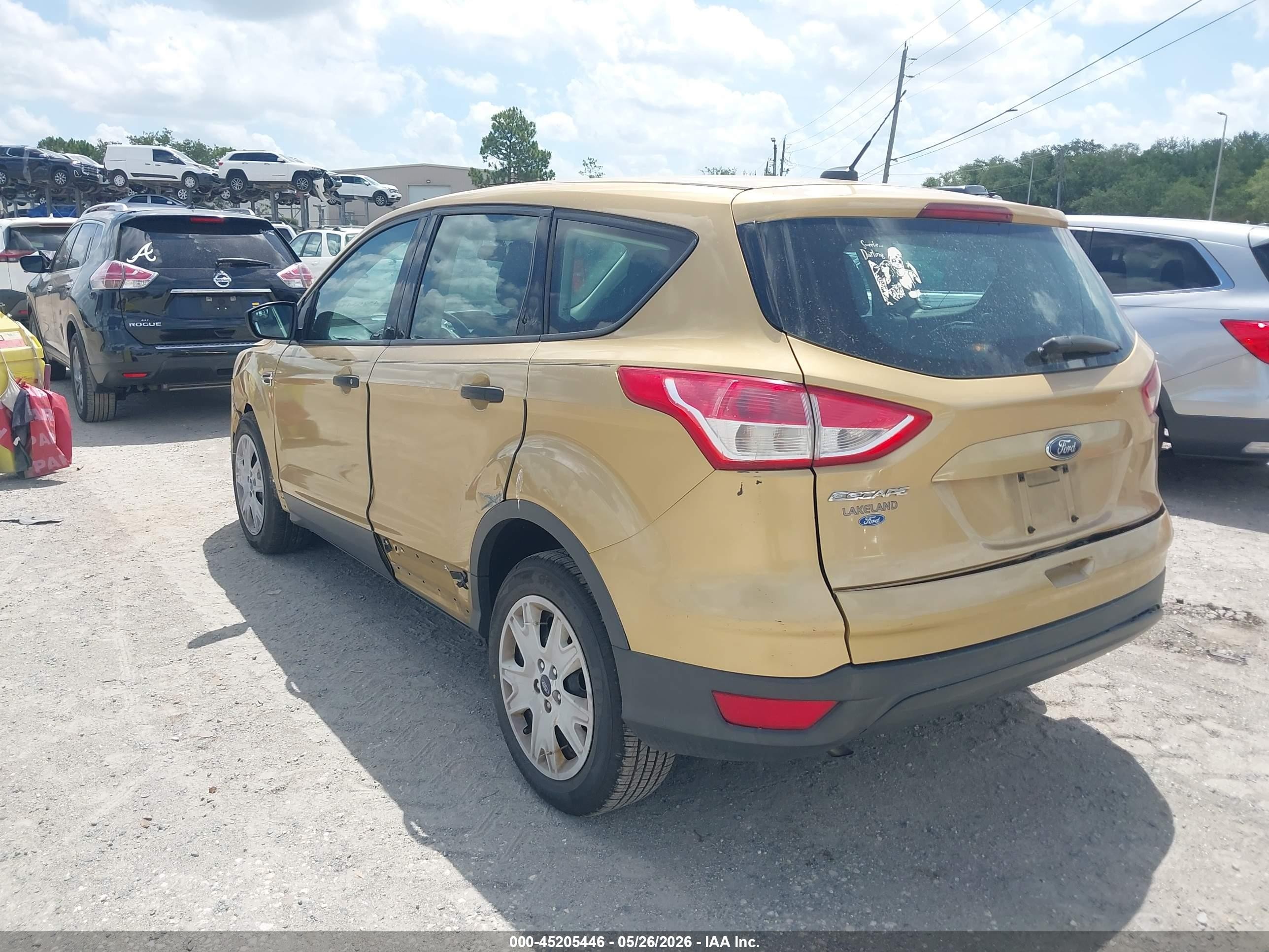 2015 Ford Escape S Gold vin: 1FMCU0F72FUA37425