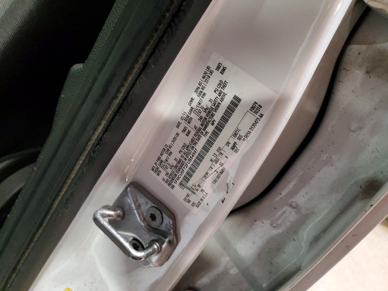 2015 Ford Escape S White vin: 1FMCU0F72FUB54597