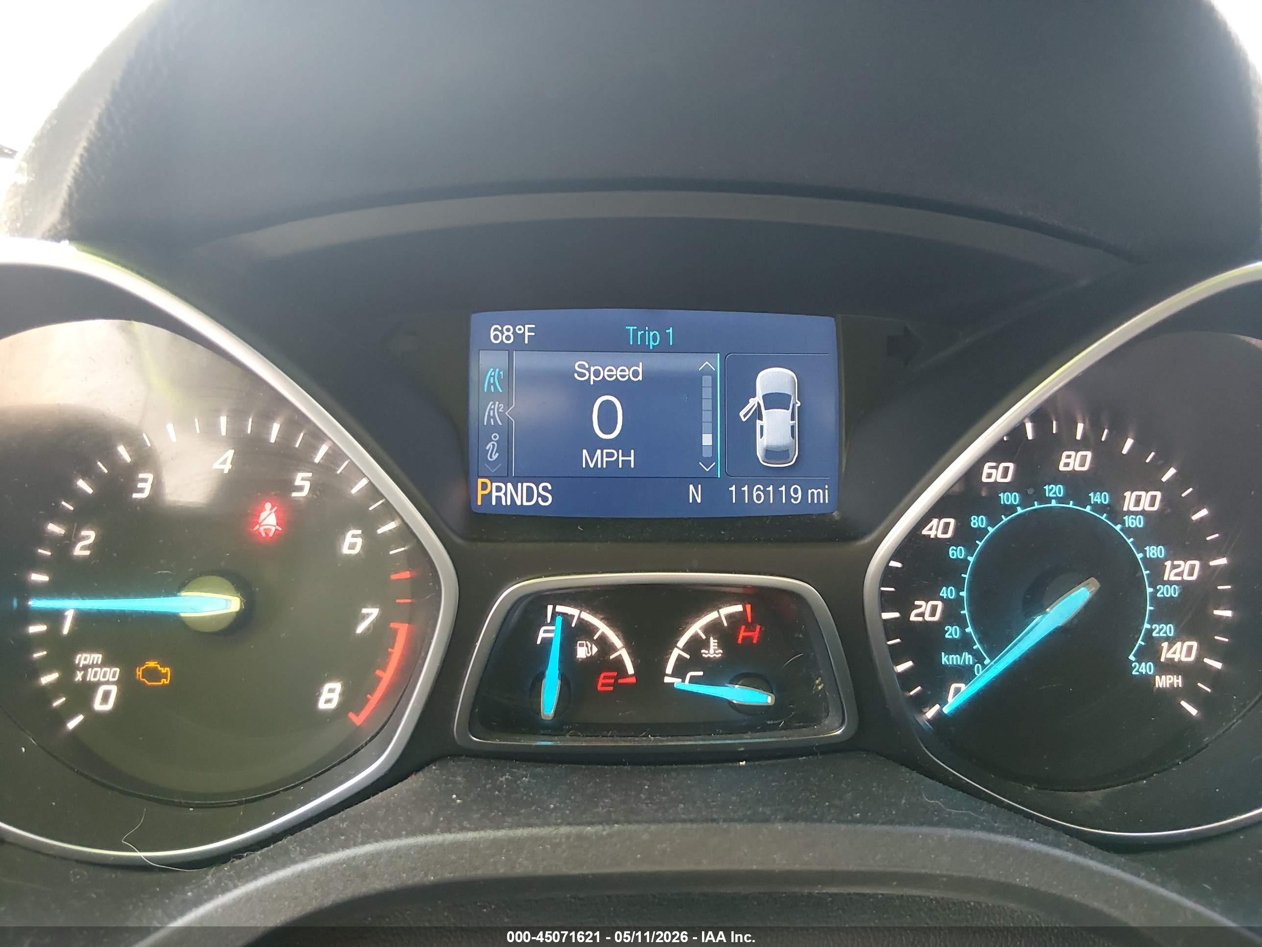 2015 Ford Escape S White vin: 1FMCU0F72FUC42839