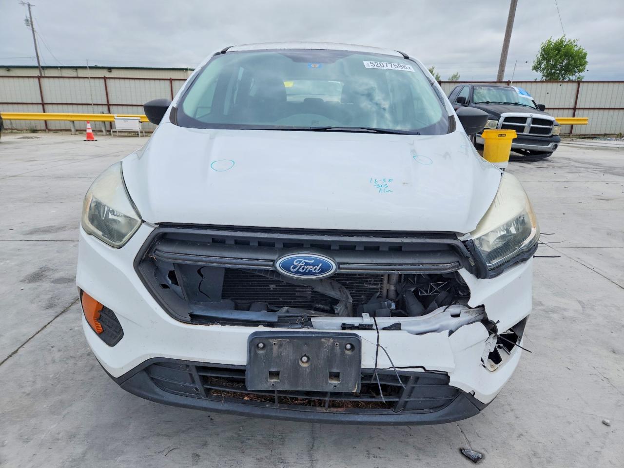 2017 Ford Escape S White vin: 1FMCU0F72HUB60192