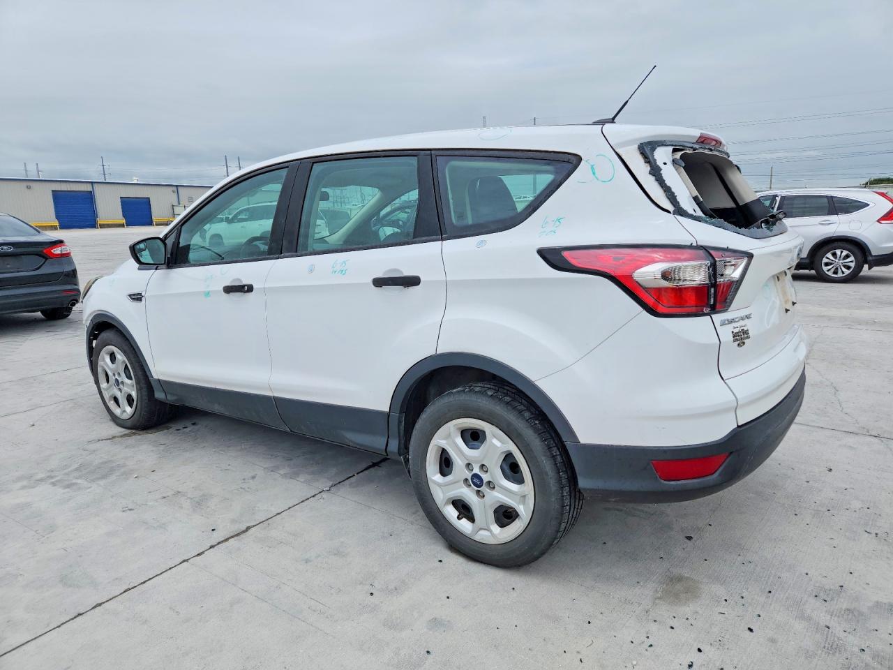 2017 Ford Escape S White vin: 1FMCU0F72HUB60192