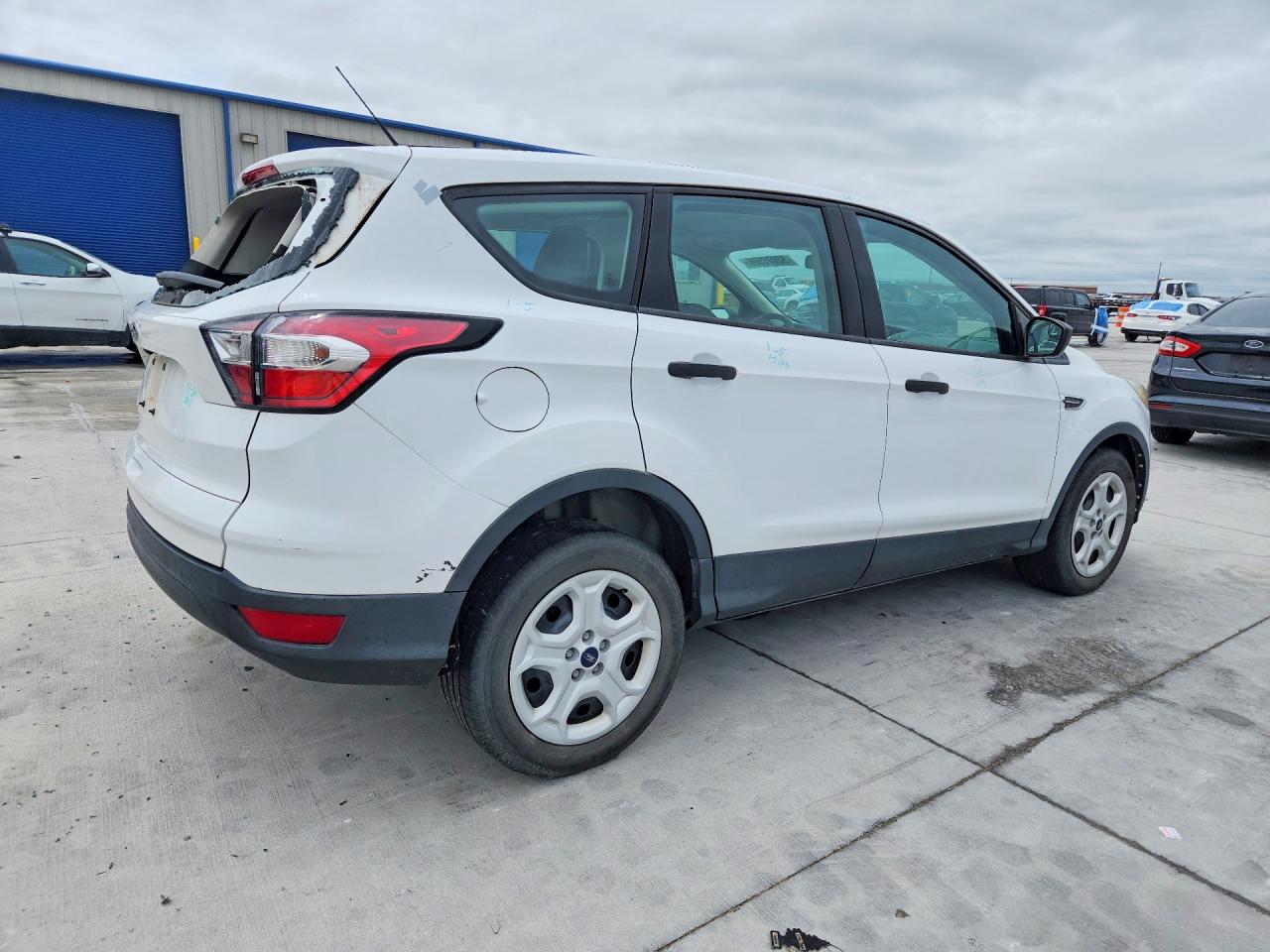 2017 Ford Escape S White vin: 1FMCU0F72HUB60192