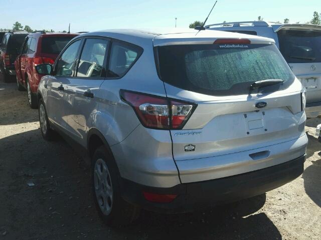 2017 Ford Escape S Silver vin: 1FMCU0F72HUE07906