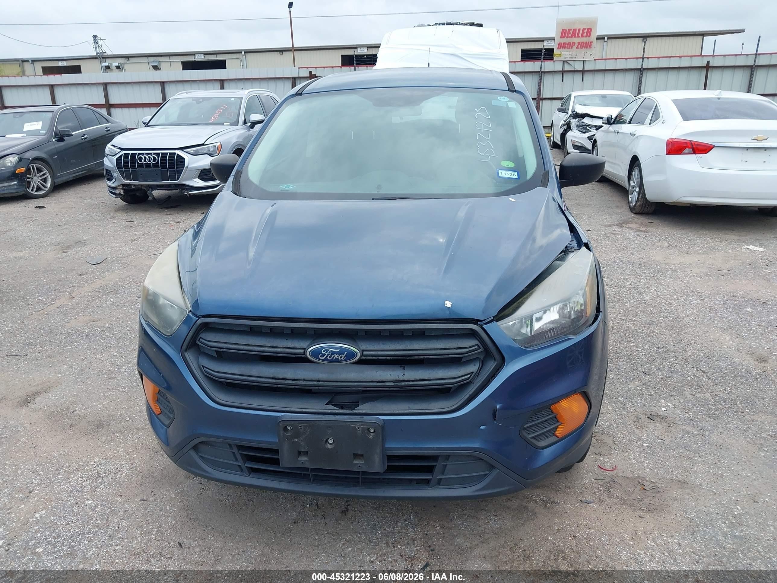 2018 Ford Escape S Blue vin: 1FMCU0F72JUA09309