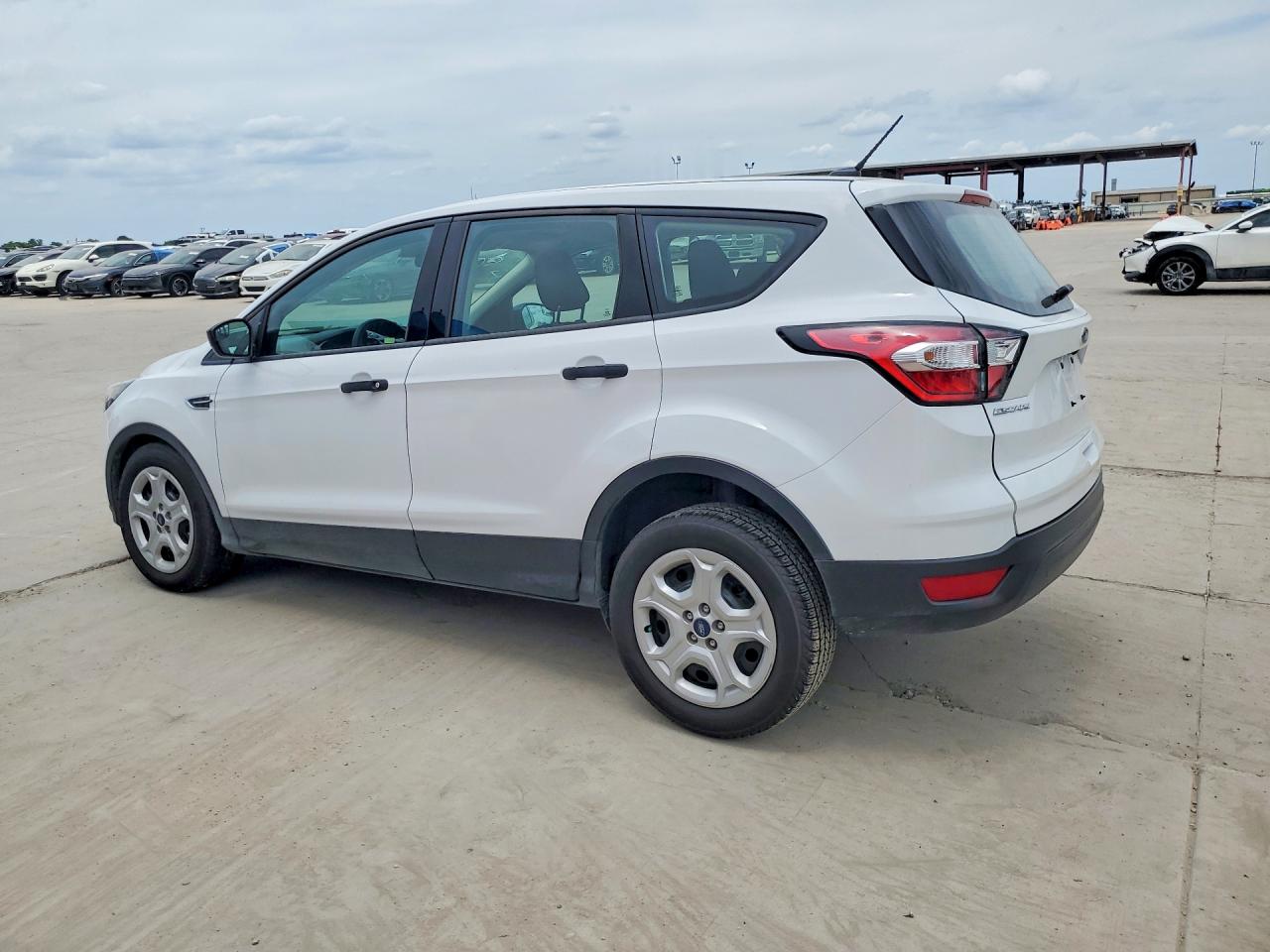 2018 Ford Escape S White vin: 1FMCU0F72JUC75686