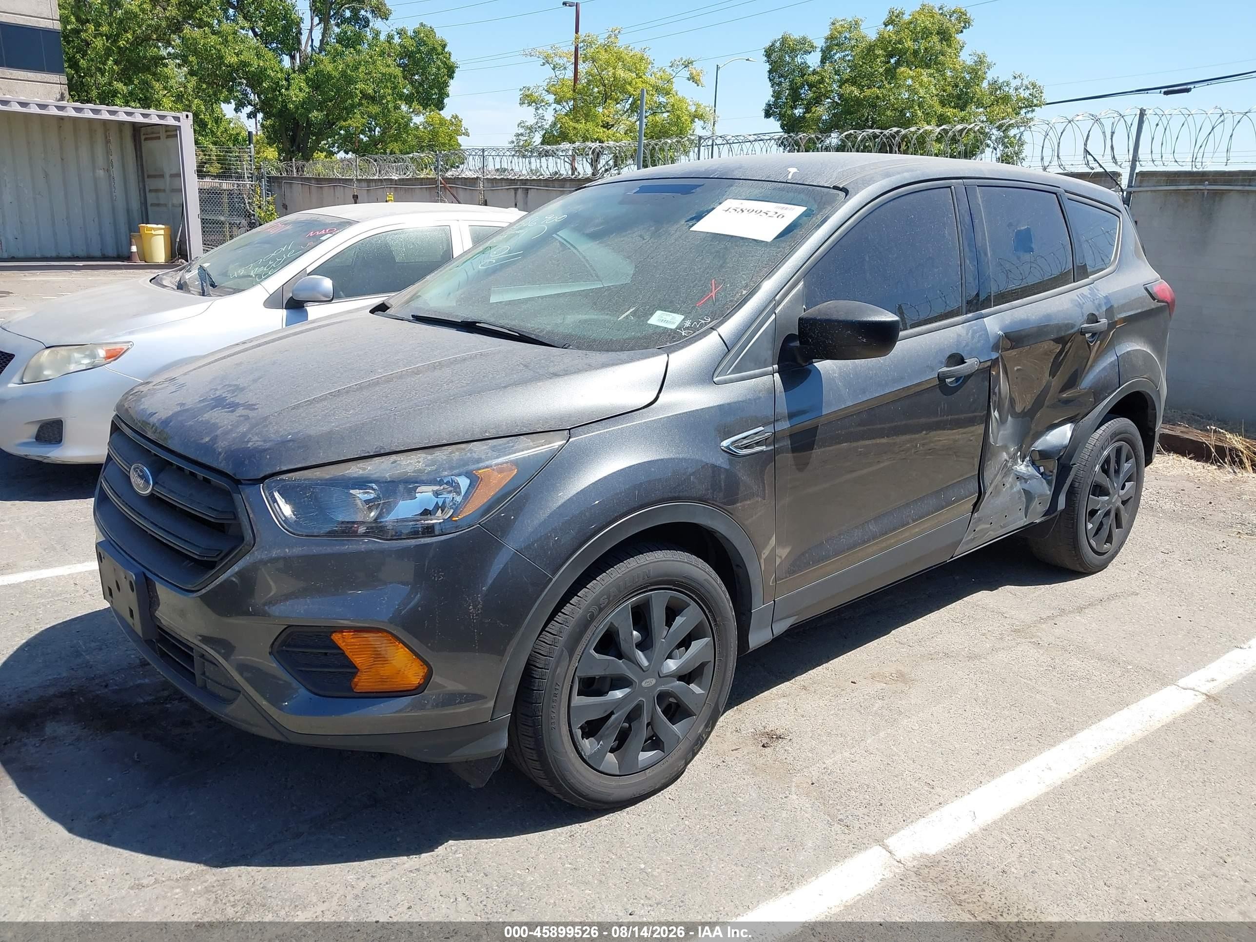 2019 Ford Escape S Gray vin: 1FMCU0F72KUB86900