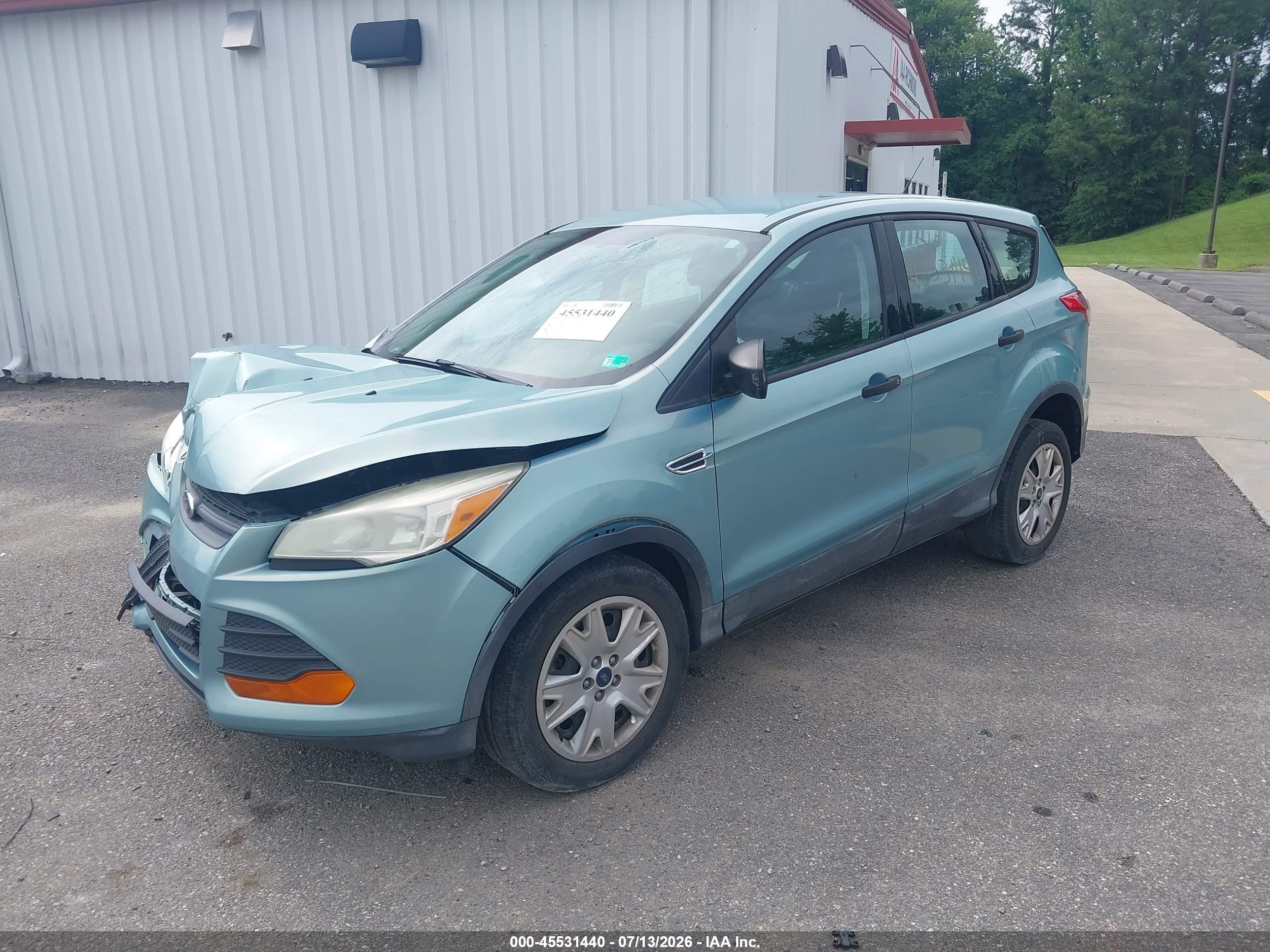 2013 Ford Escape S Teal vin: 1FMCU0F73DUC67309