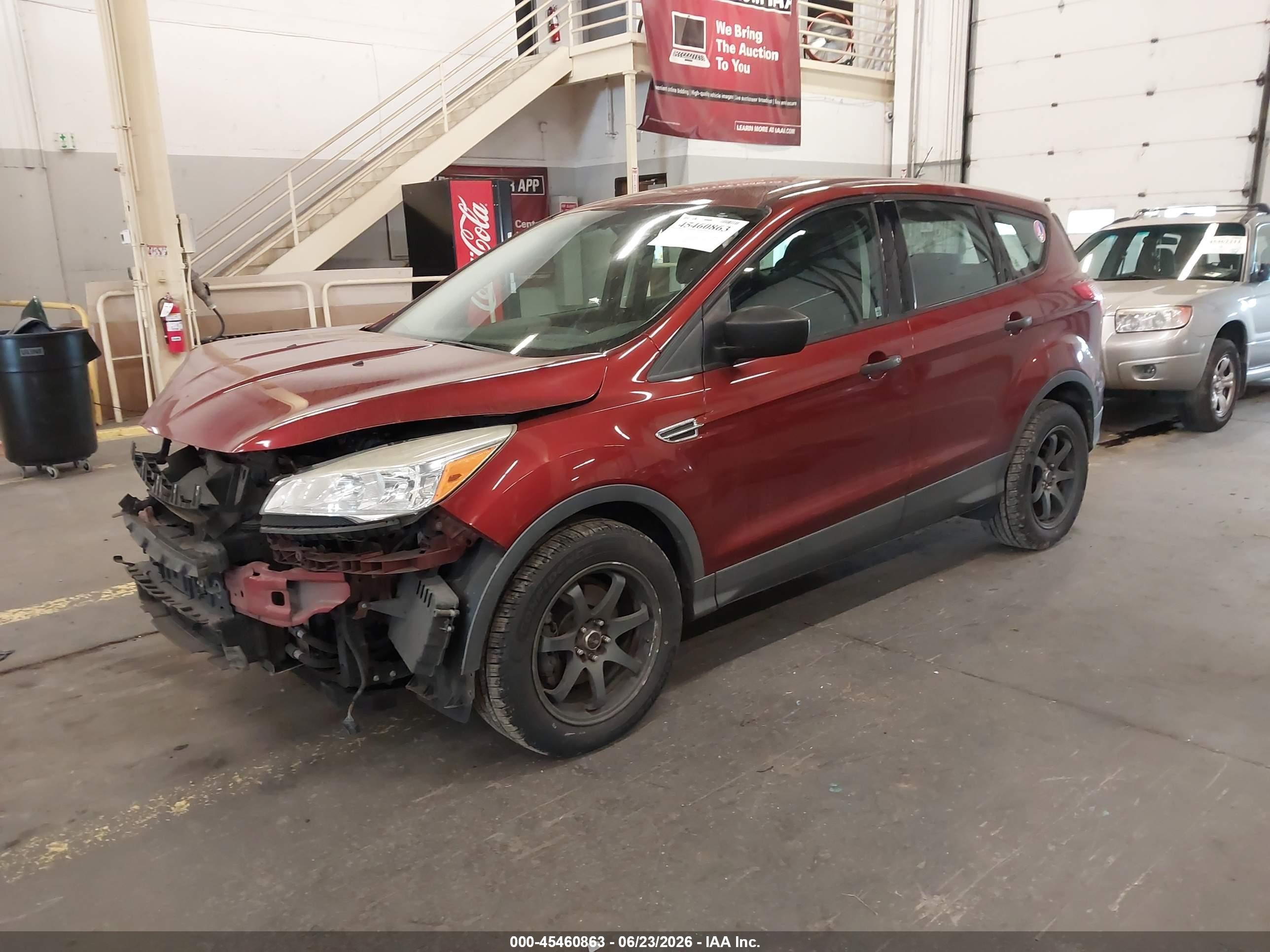 2014 Ford Escape S Red vin: 1FMCU0F73EUA63174