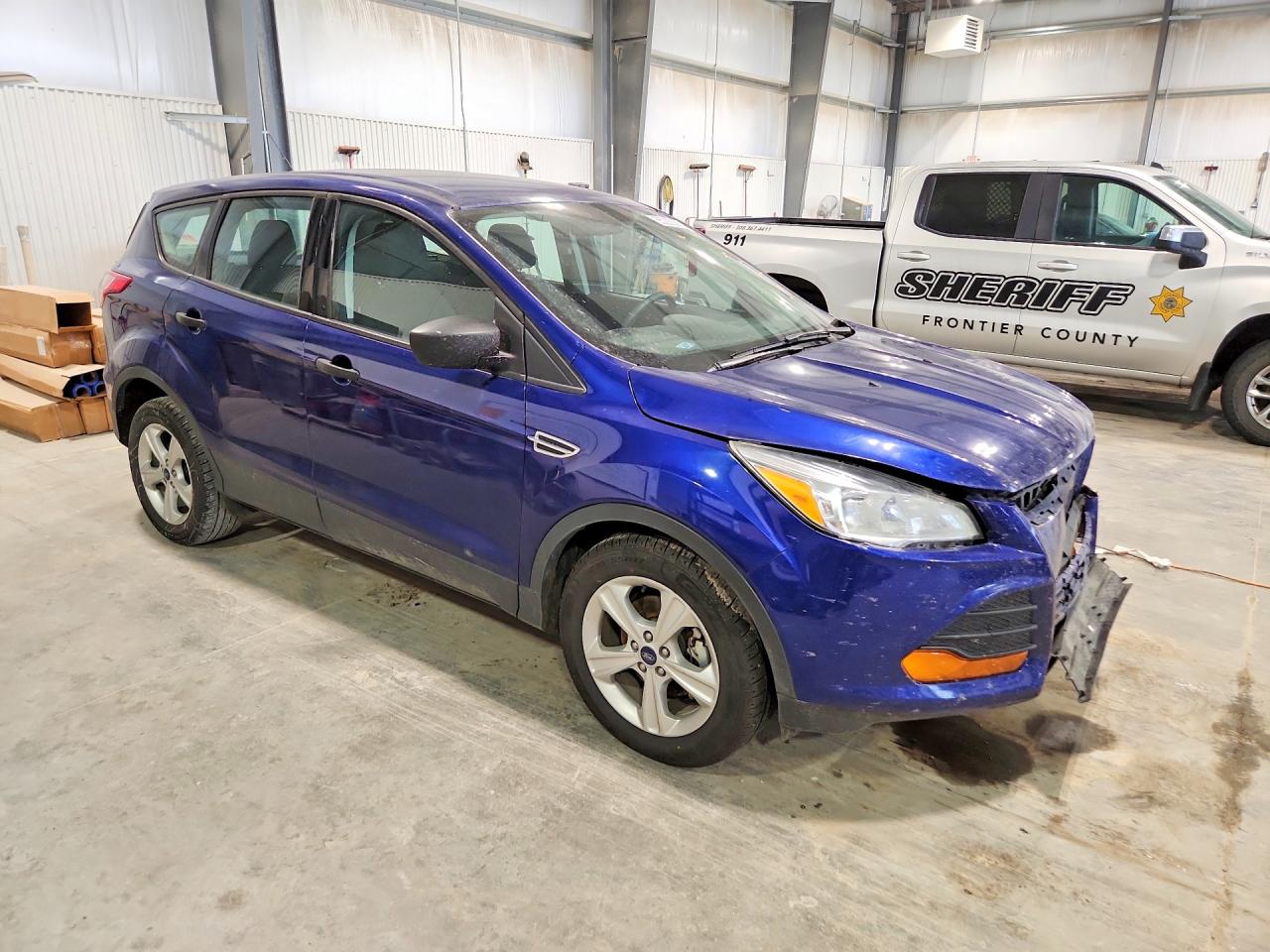 2014 Ford Escape S Blue vin: 1FMCU0F73EUD01136