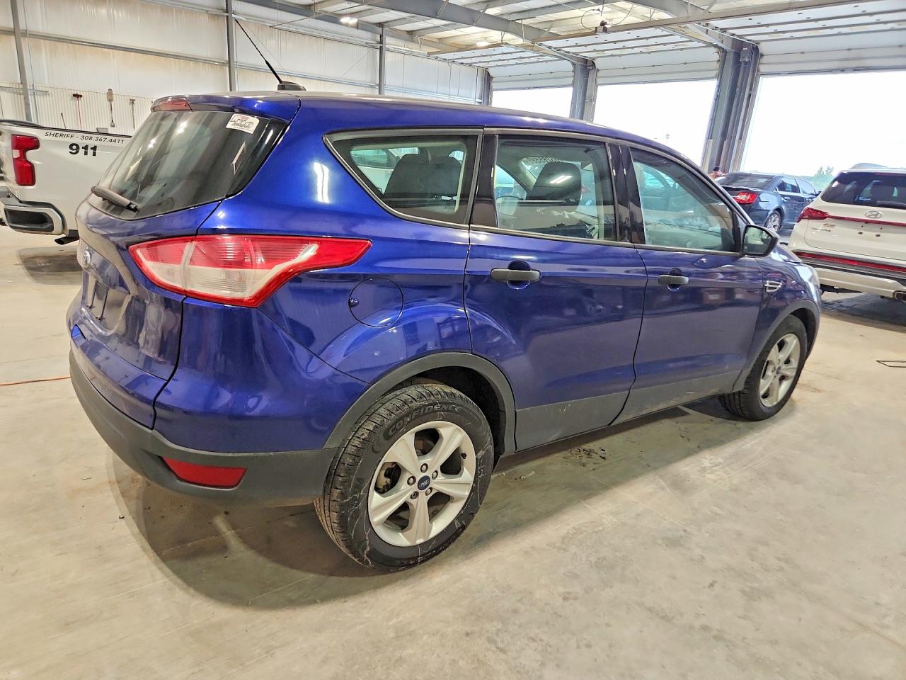 2014 Ford Escape S Blue vin: 1FMCU0F73EUD01136
