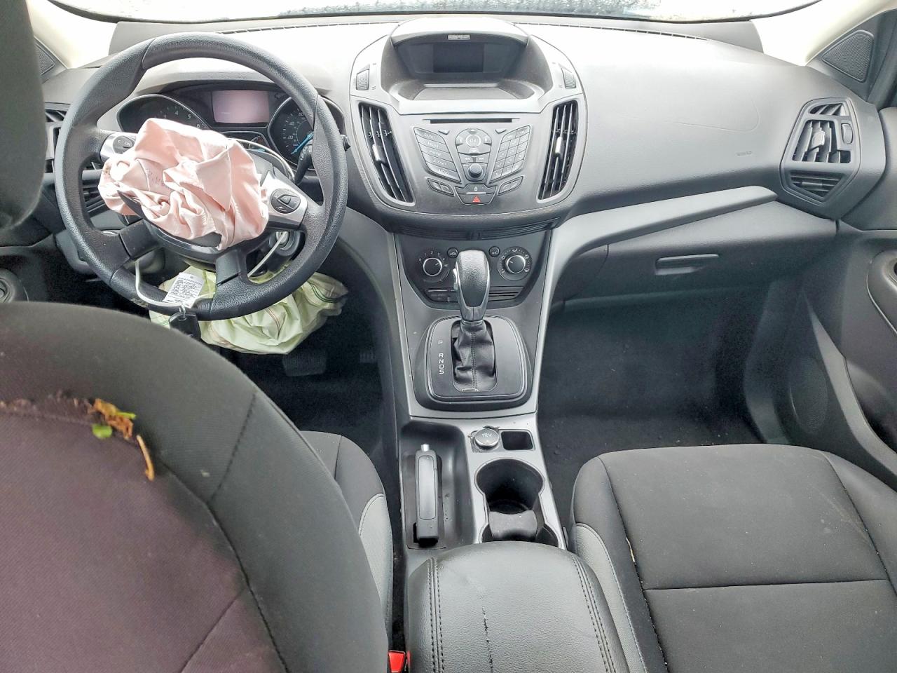 2015 Ford Escape S White vin: 1FMCU0F73FUA53696