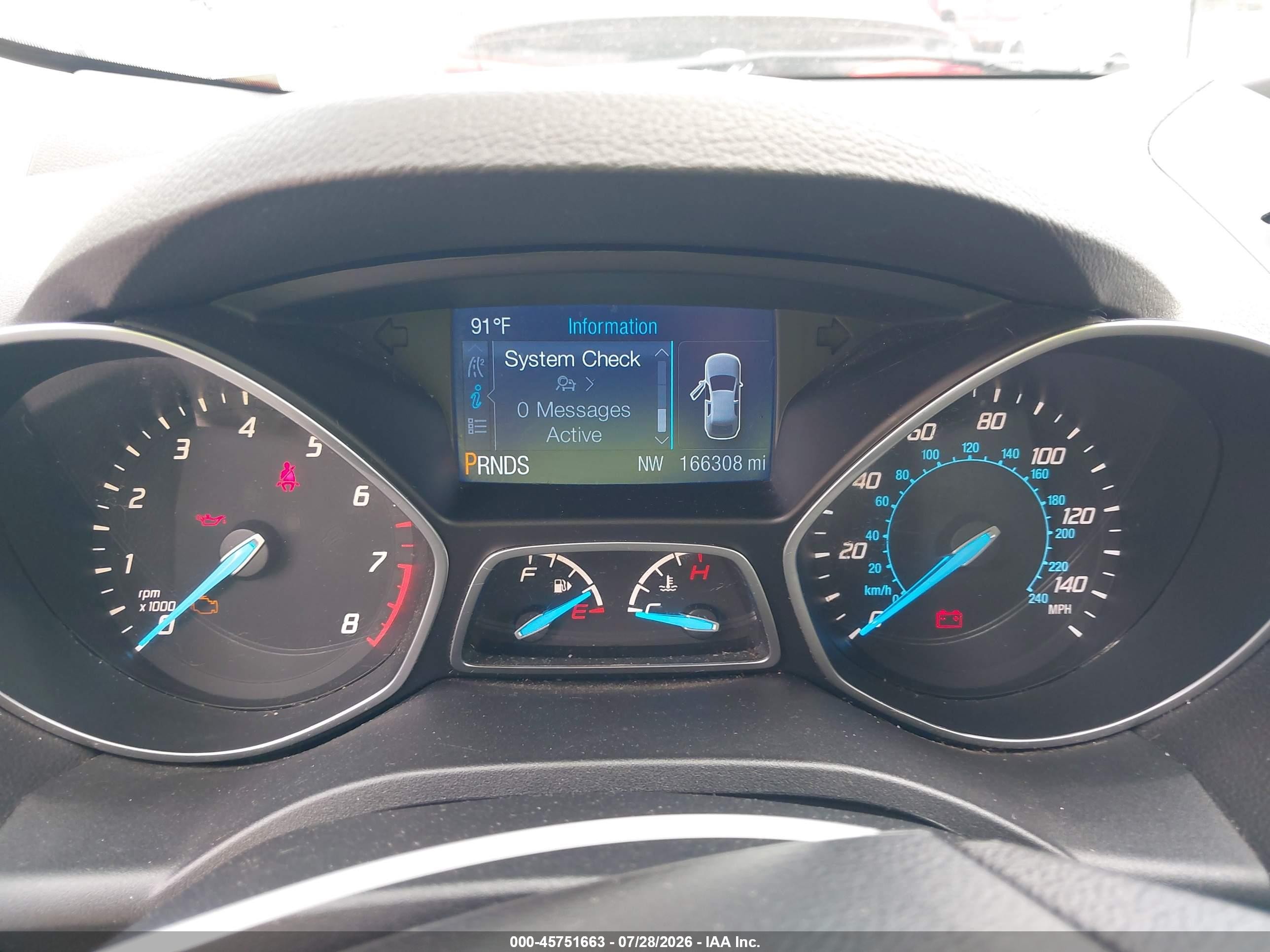 2015 Ford Escape S White vin: 1FMCU0F73FUB25688