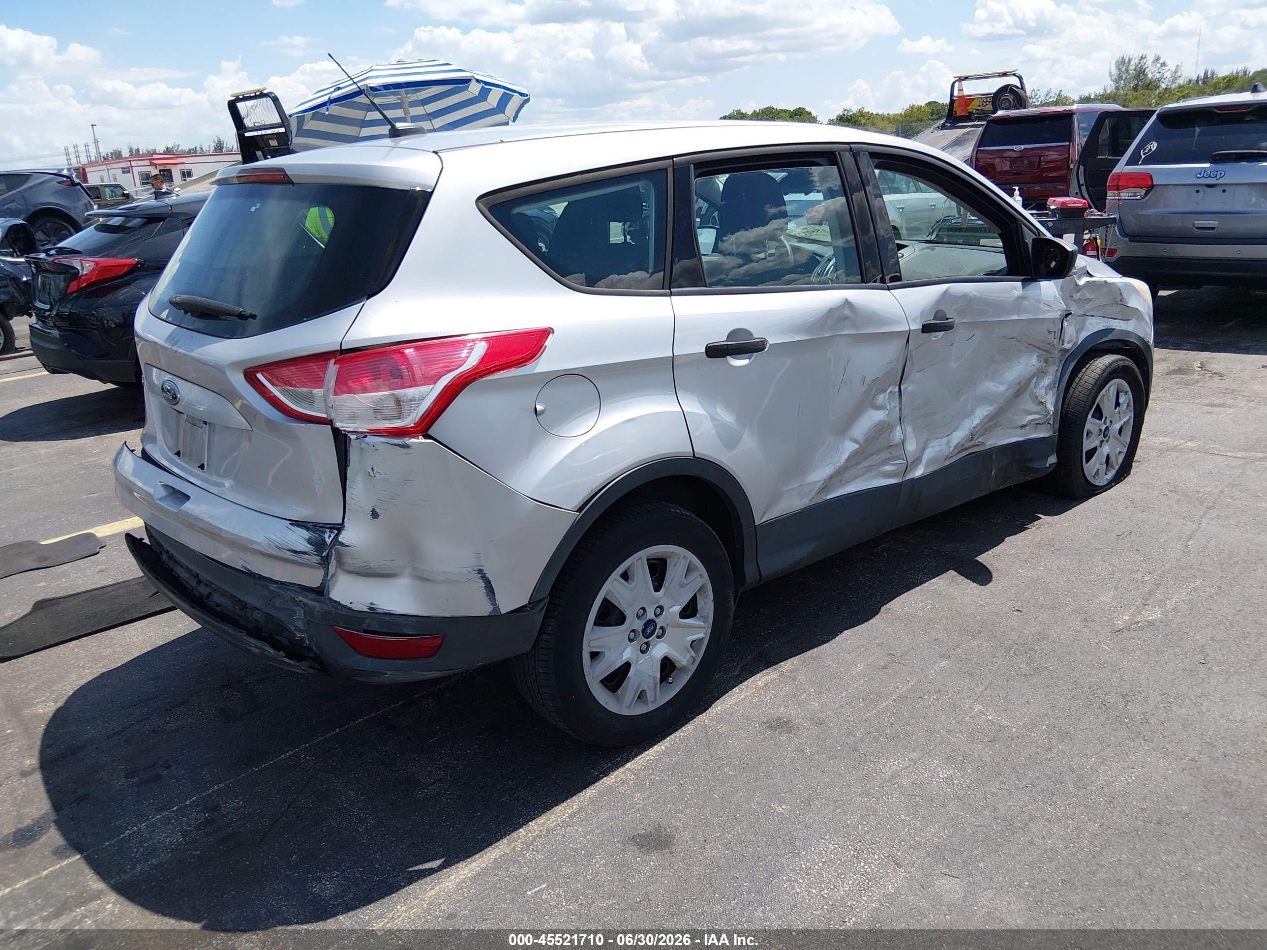 2015 Ford Escape S Silver vin: 1FMCU0F73FUC55972
