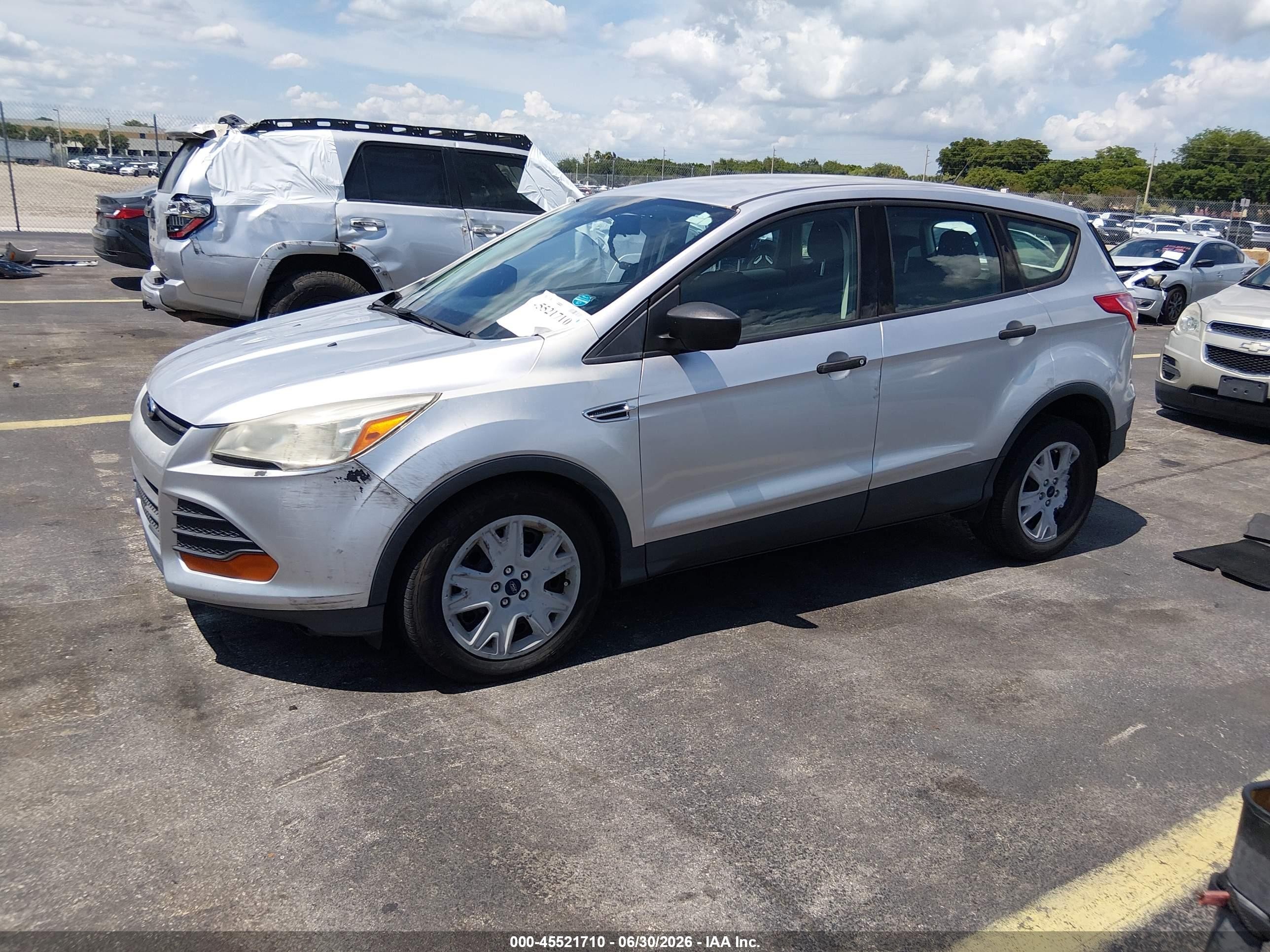 2015 Ford Escape S Silver vin: 1FMCU0F73FUC55972