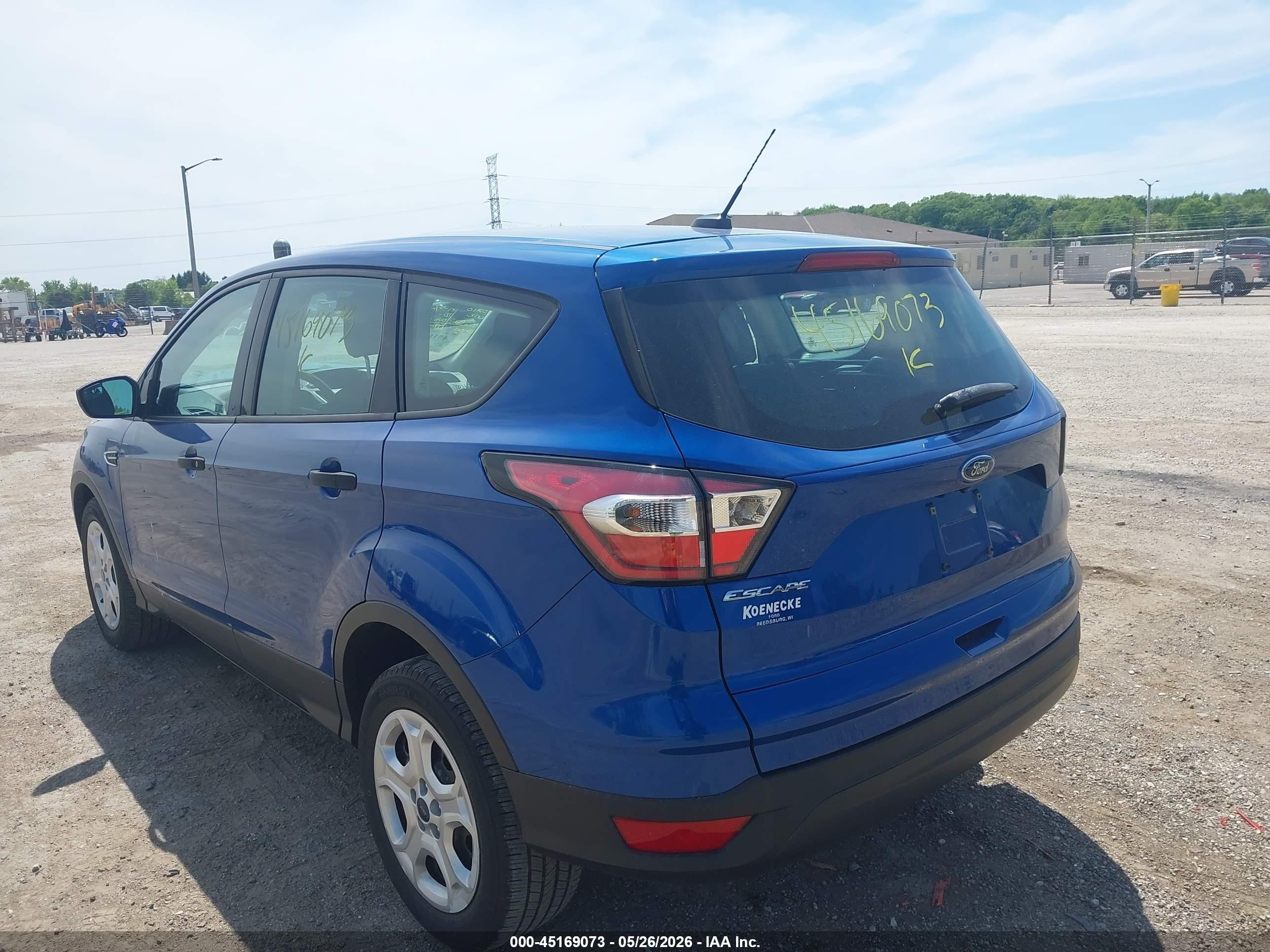 2017 Ford Escape S Blue vin: 1FMCU0F73HUC08167
