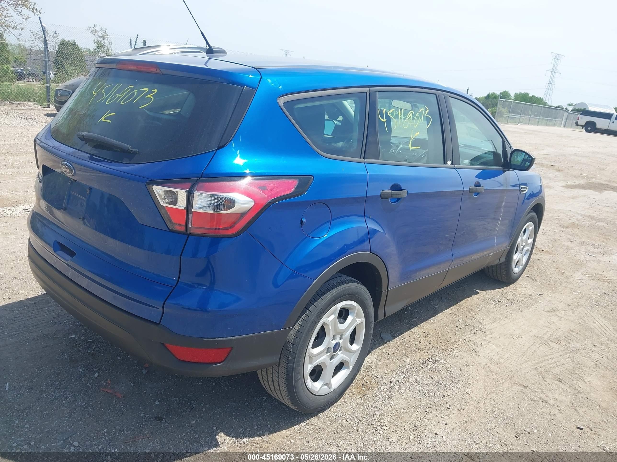 2017 Ford Escape S Blue vin: 1FMCU0F73HUC08167