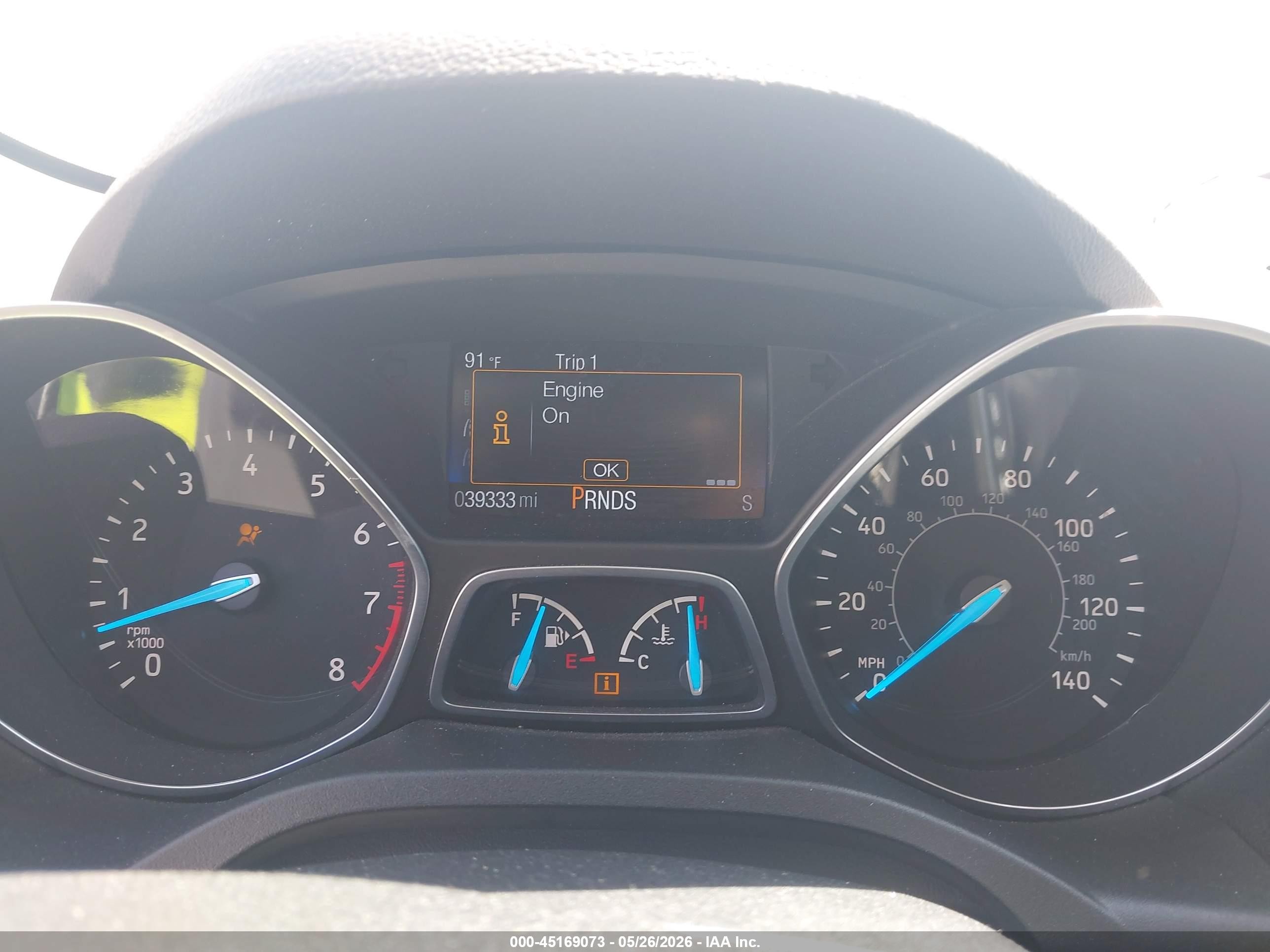 2017 Ford Escape S Blue vin: 1FMCU0F73HUC08167