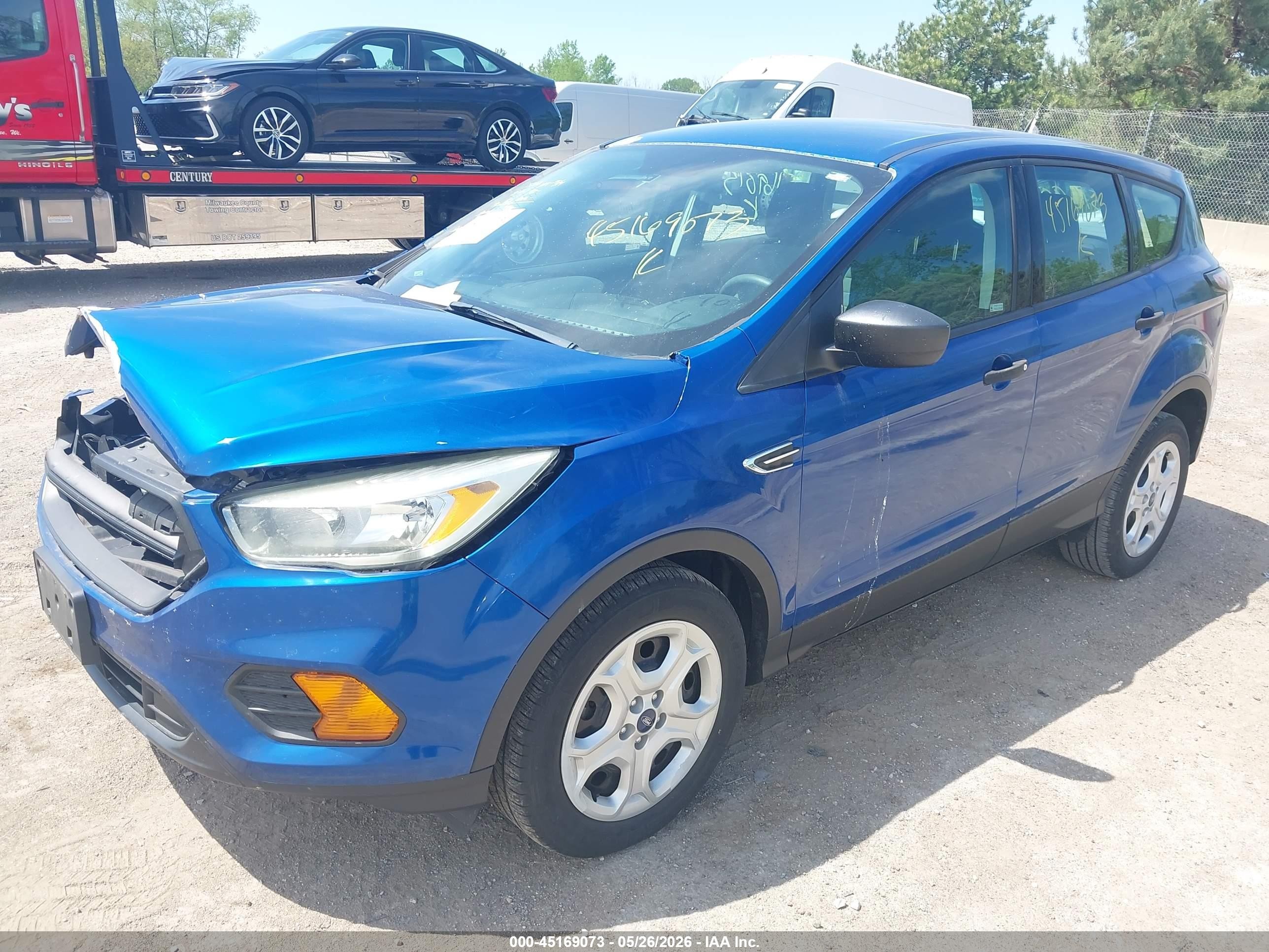 2017 Ford Escape S Blue vin: 1FMCU0F73HUC08167