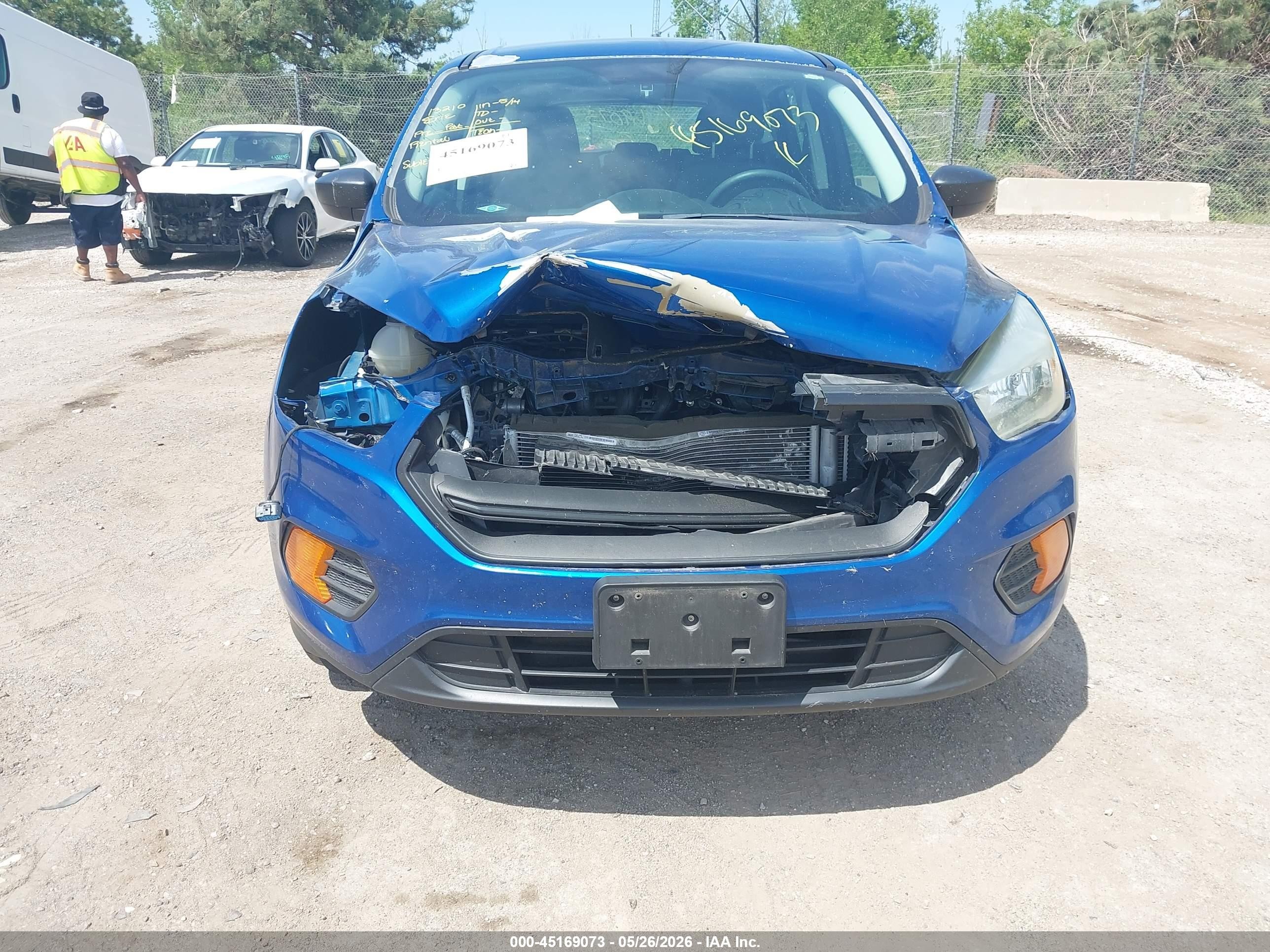 2017 Ford Escape S Blue vin: 1FMCU0F73HUC08167